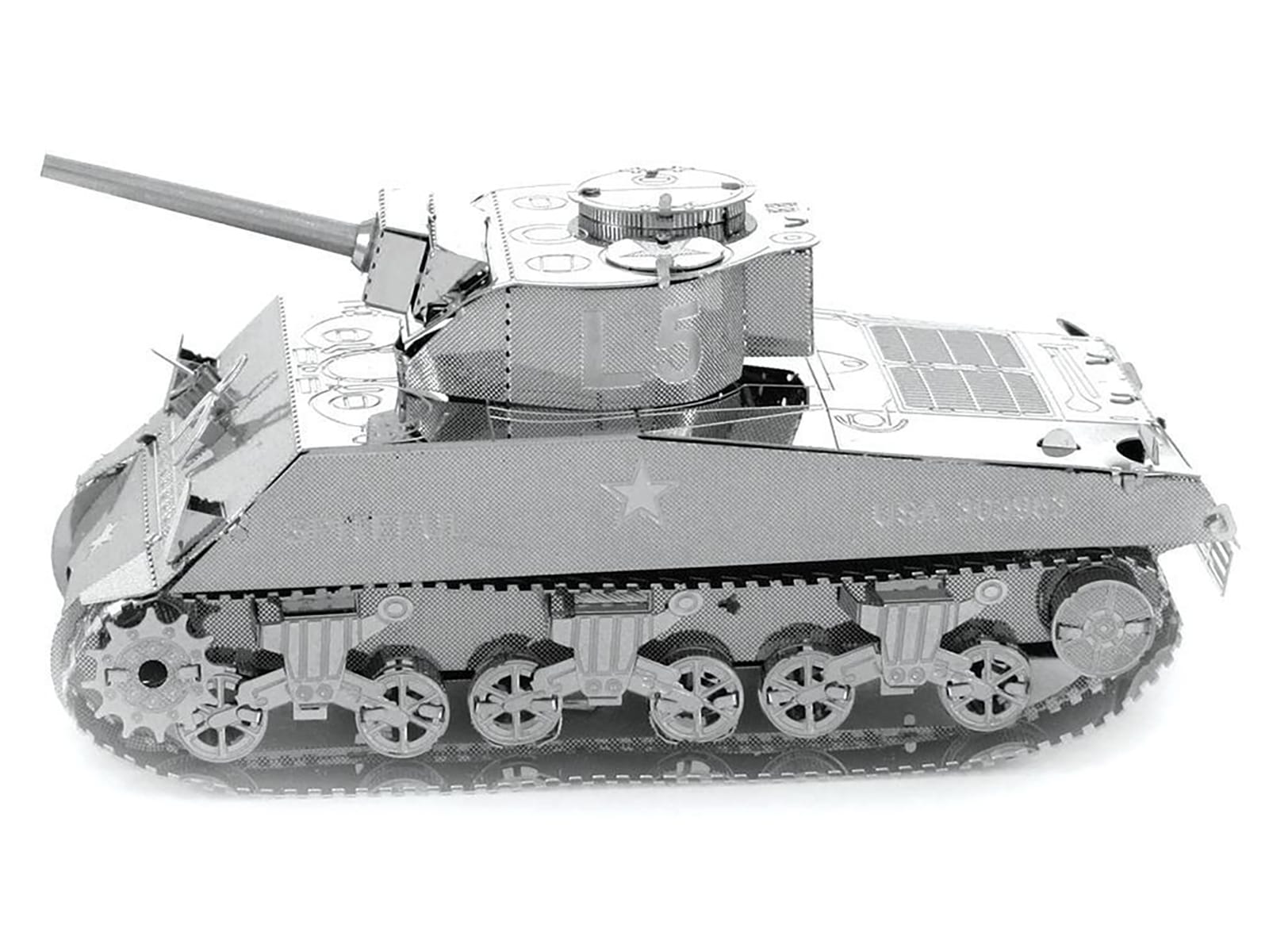 Model Kit American Sherman Tank (Moderate Difficulty) Steel Model by Metal Earth - Image 2