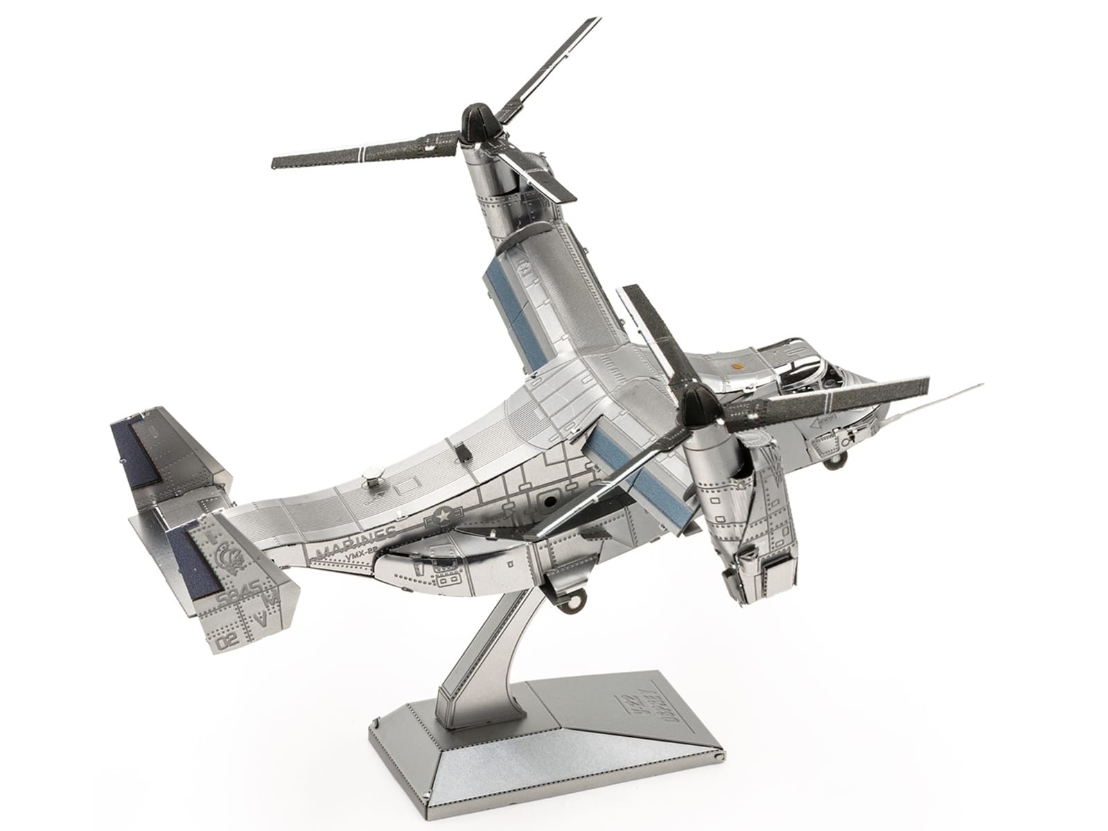 Model Kit Bell Boeing V-22 Osprey Aircraft "United States Military" (Challenging Difficulty) Steel Model by Metal Earth - Image 4