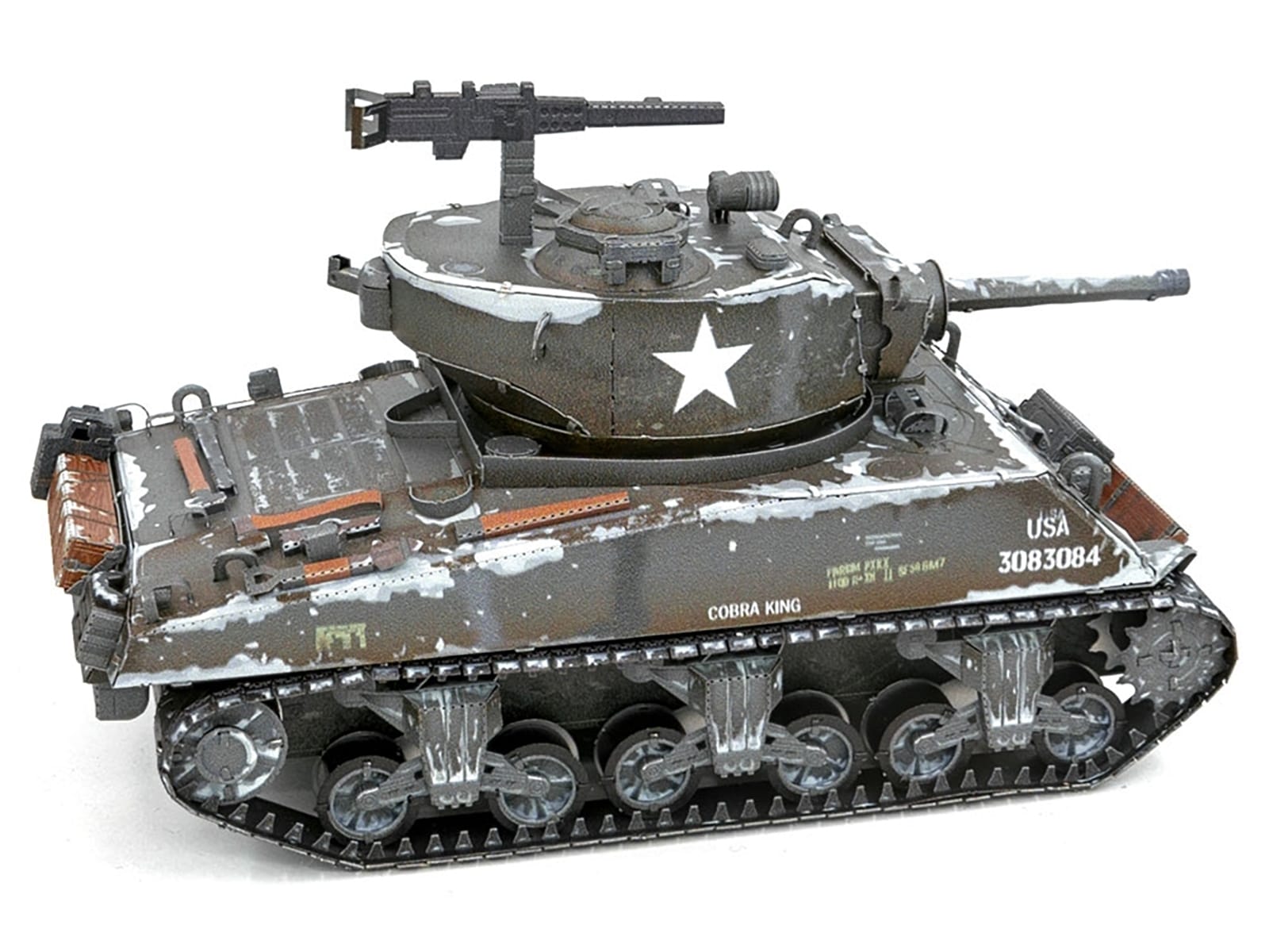 Model Kit United States M4 Sherman Tank (Moderate Difficulty) Steel Model by Metal Earth - Image 2
