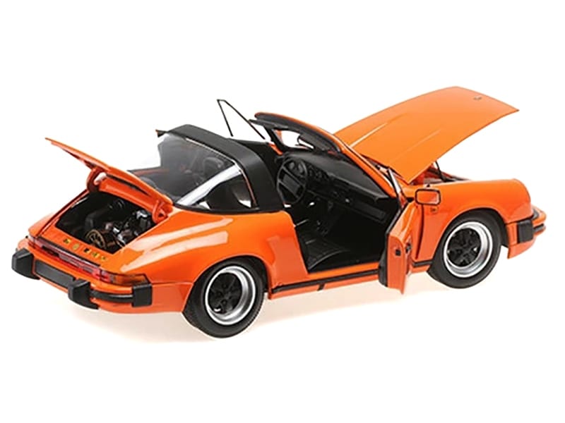1983 Porsche 911 Carrera Targa 3.2 Orange 1/18 Diecast Model Car by Minichamps - Image 3