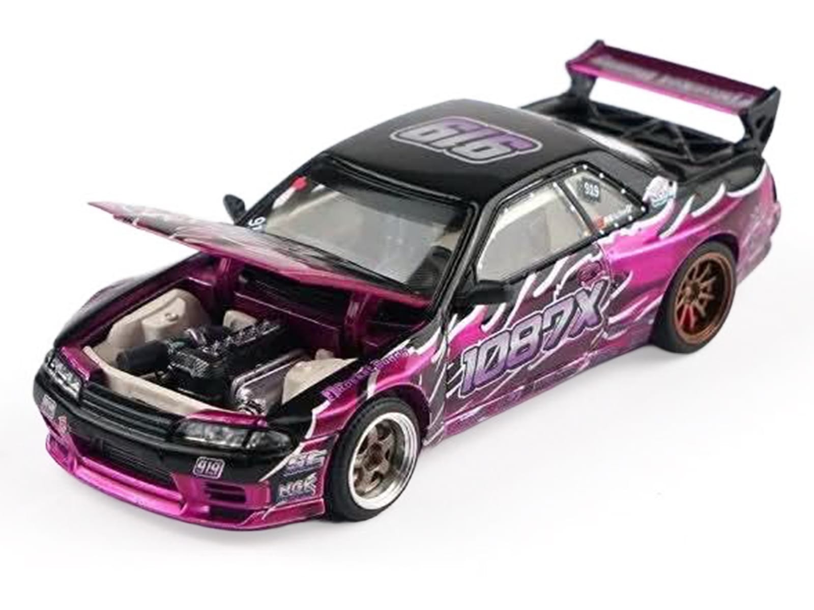 Pandem R32 "Echo Gao - 1087X" Black and Purple 1/64 Diecast Model Car by XCarToys - Image 3