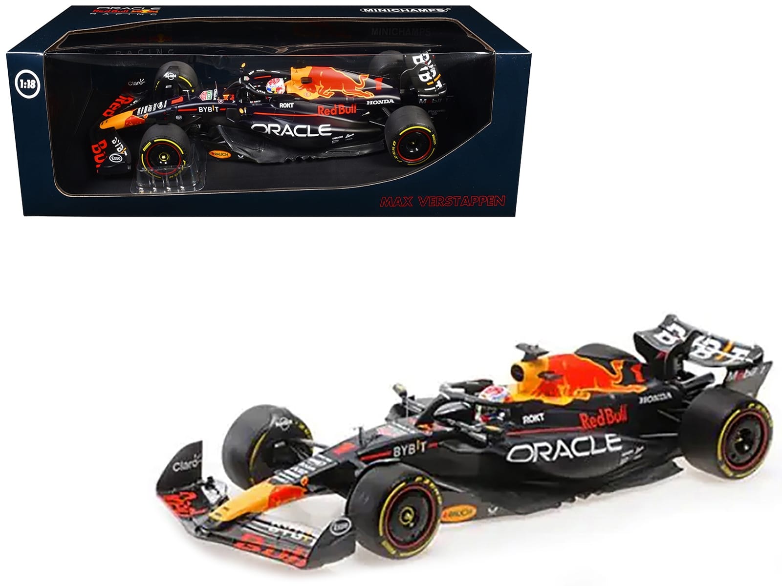 Red Bull Racing RB19 #1 Max Verstappen "Oracle" Winner F1 Formula One "Italian GP" (2023) with Driver Limited Edition to 160 pieces Worldwide 1/18 Diecast Model Car by Minichamps - Image 2