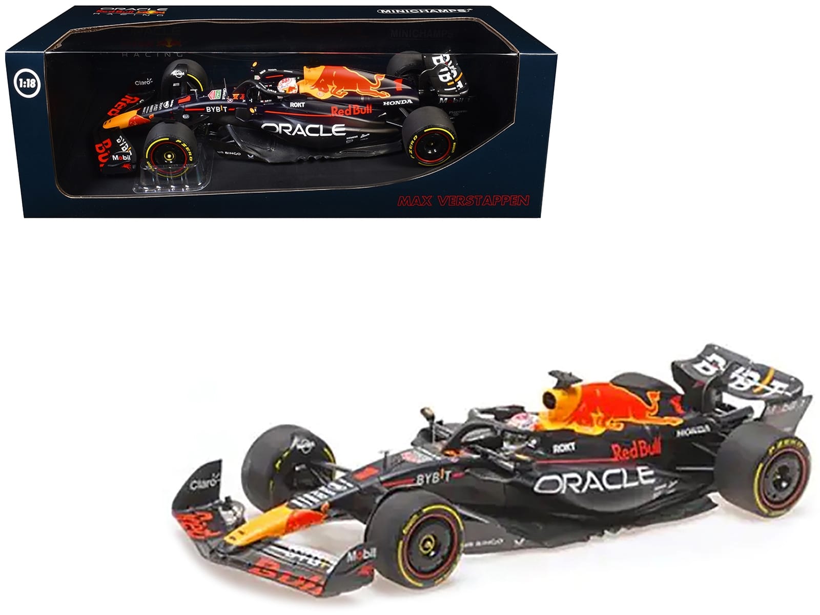Red Bull Racing RB19 #1 Max Verstappen "Oracle" Winner F1 Formula One "Japanese GP" (2023) with Driver Limited Edition to 180 pieces Worldwide 1/18 Diecast Model Car by Minichamps - Image 2
