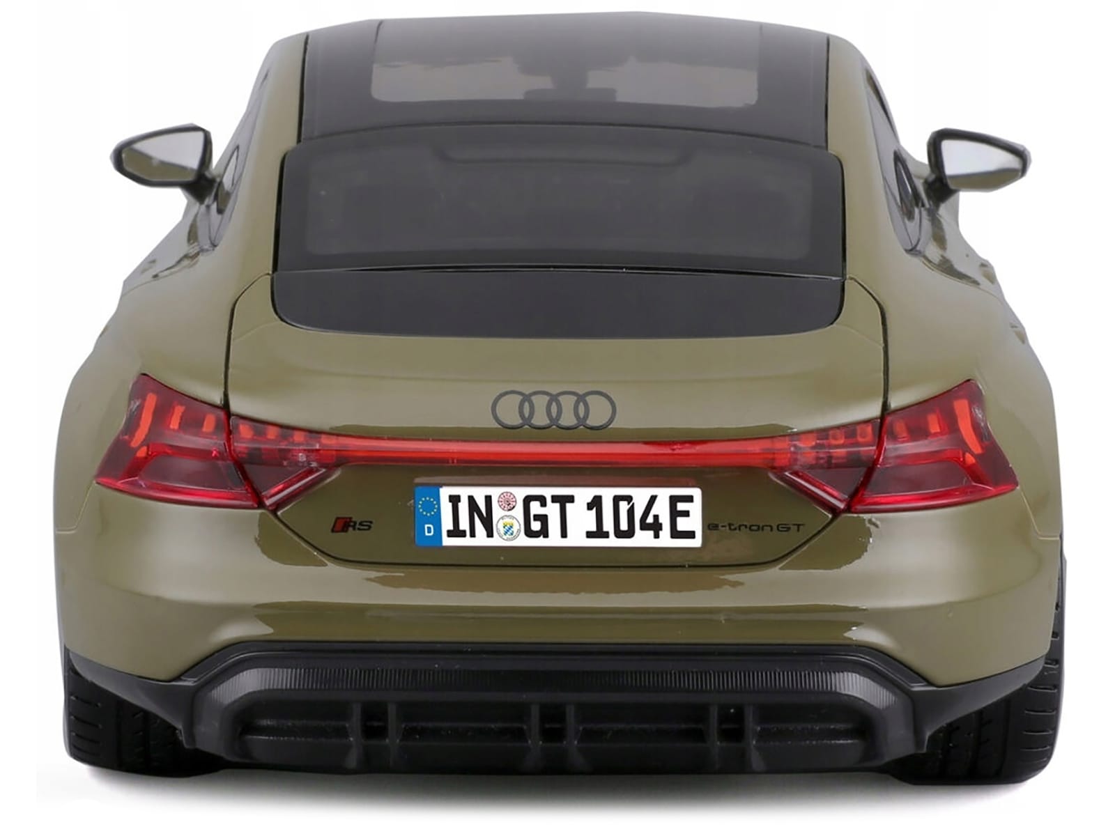2022 Audi RS e-tron GT Dark Green with Sunroof 1/18 Diecast Model Car by Bburago - Image 4