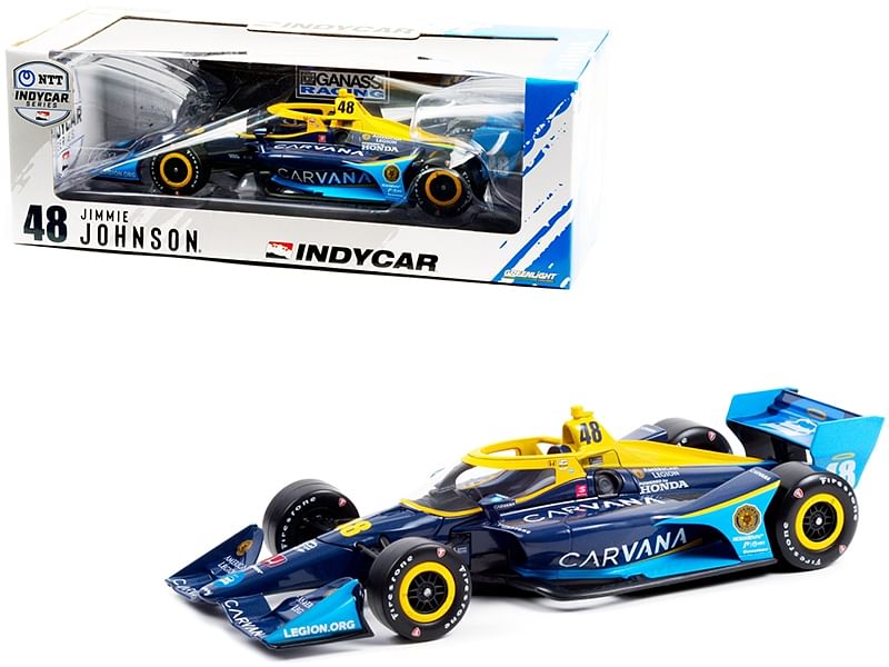 Dallara IndyCar #48 Jimmie Johnson “Carvana” Chip Ganassi Racing (Road Course Configuration) “NTT IndyCar Series” (2021) 1/18 Diecast Model Car by Greenlight