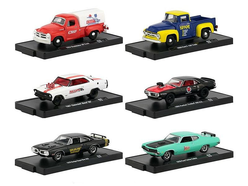 Drivers 6 Cars Set Release 56 in Blister Packs 1/64 Diecast Model Cars by M2 Machines