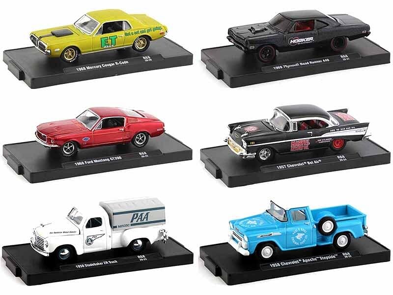 “Drivers” Set of 6 pieces in Blister Packs Release 68 Limited Edition to 6750 pieces Worldwide 1/64 Diecast Model Cars by M2 Machines