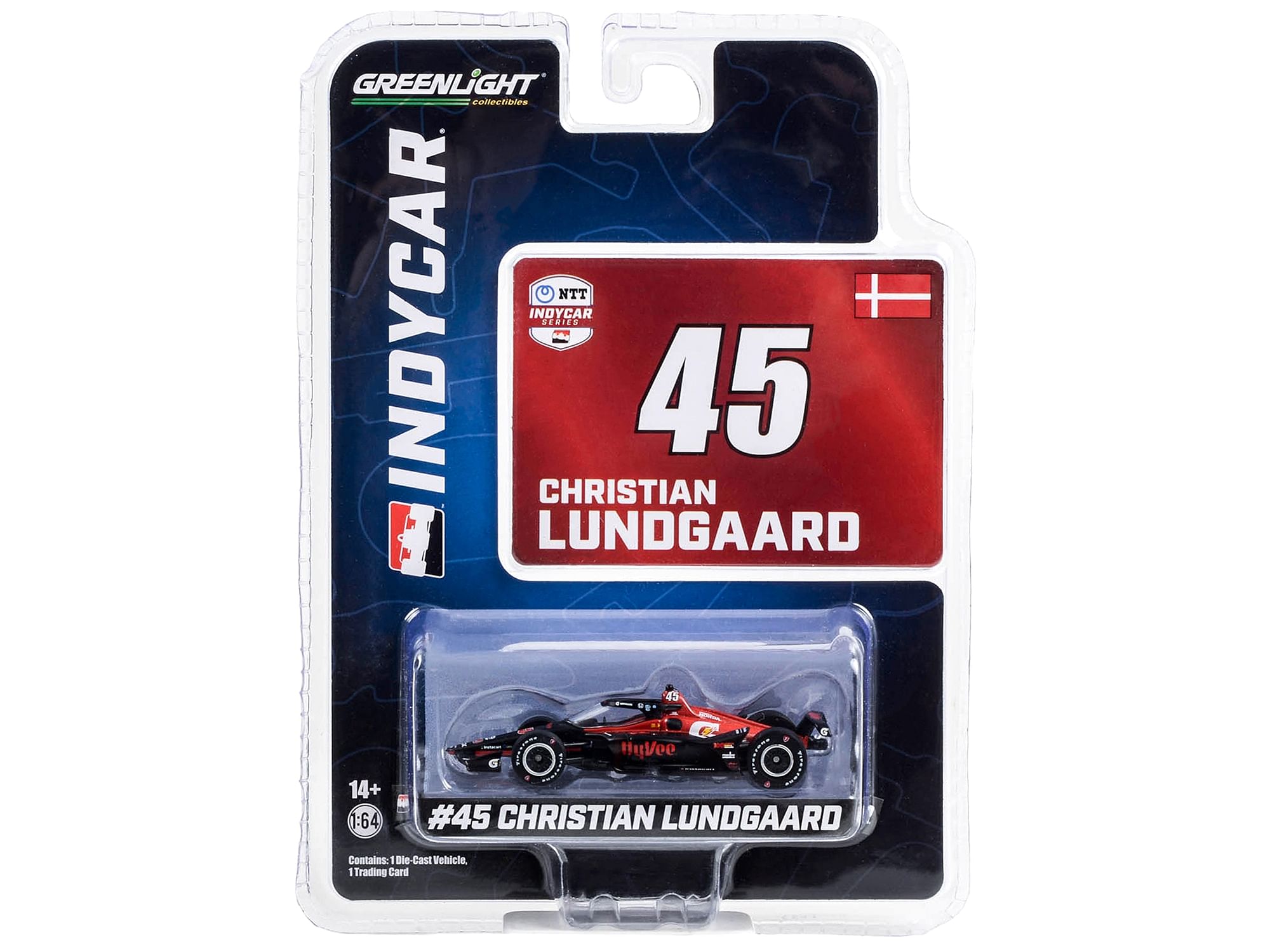 Dallara IndyCar #45 Christian Lundgaard “Hy-Vee” Rahal Letterman Lanigan Racing “NTT IndyCar Series” (2023) 1/64 Diecast Model Car by Greenlight