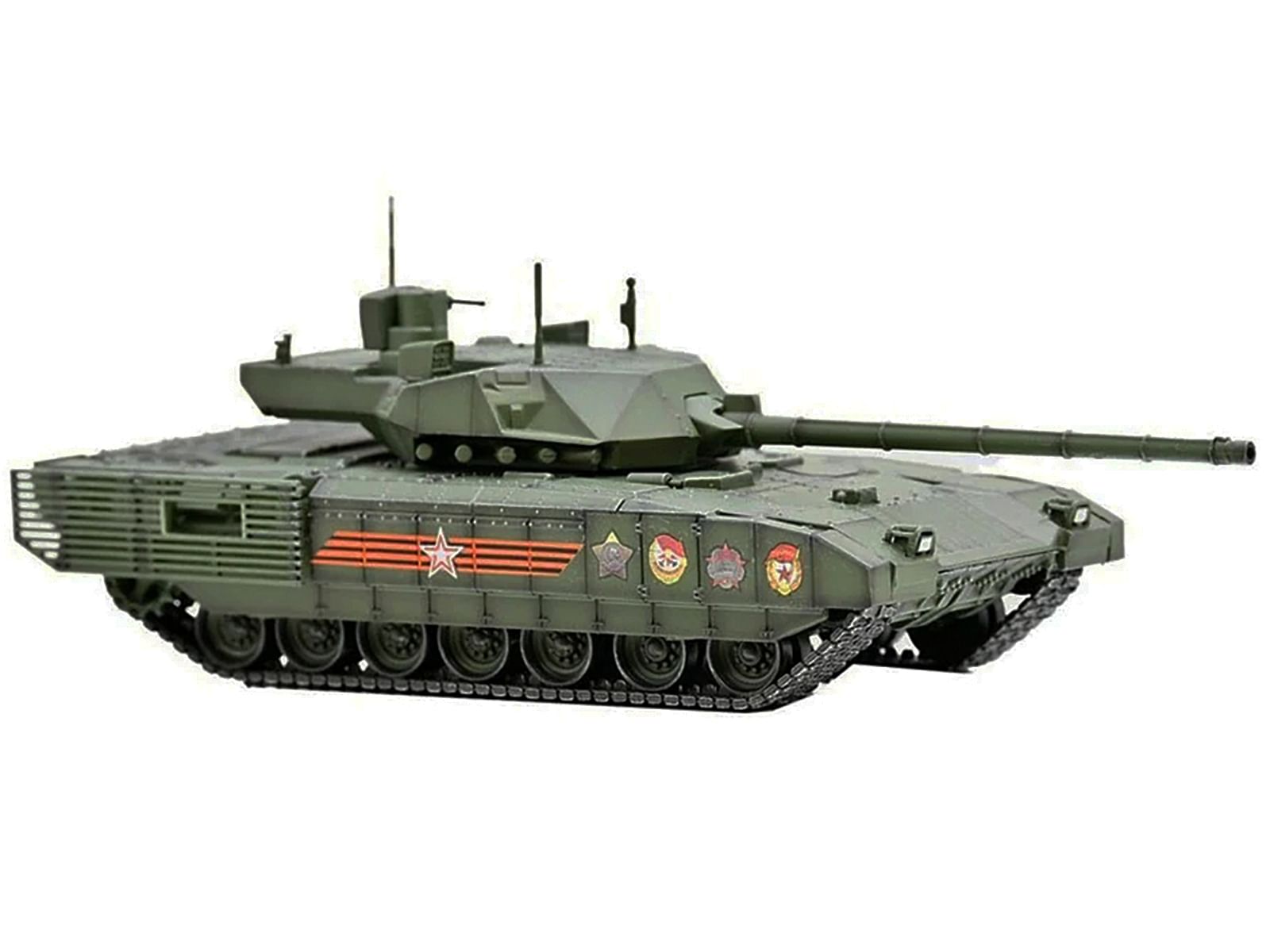 Russian T14 Armata MBT (Main Battle Tank) Green Camouflage “Armor Premium” Series 1/72 Diecast Model by Panzerkampf