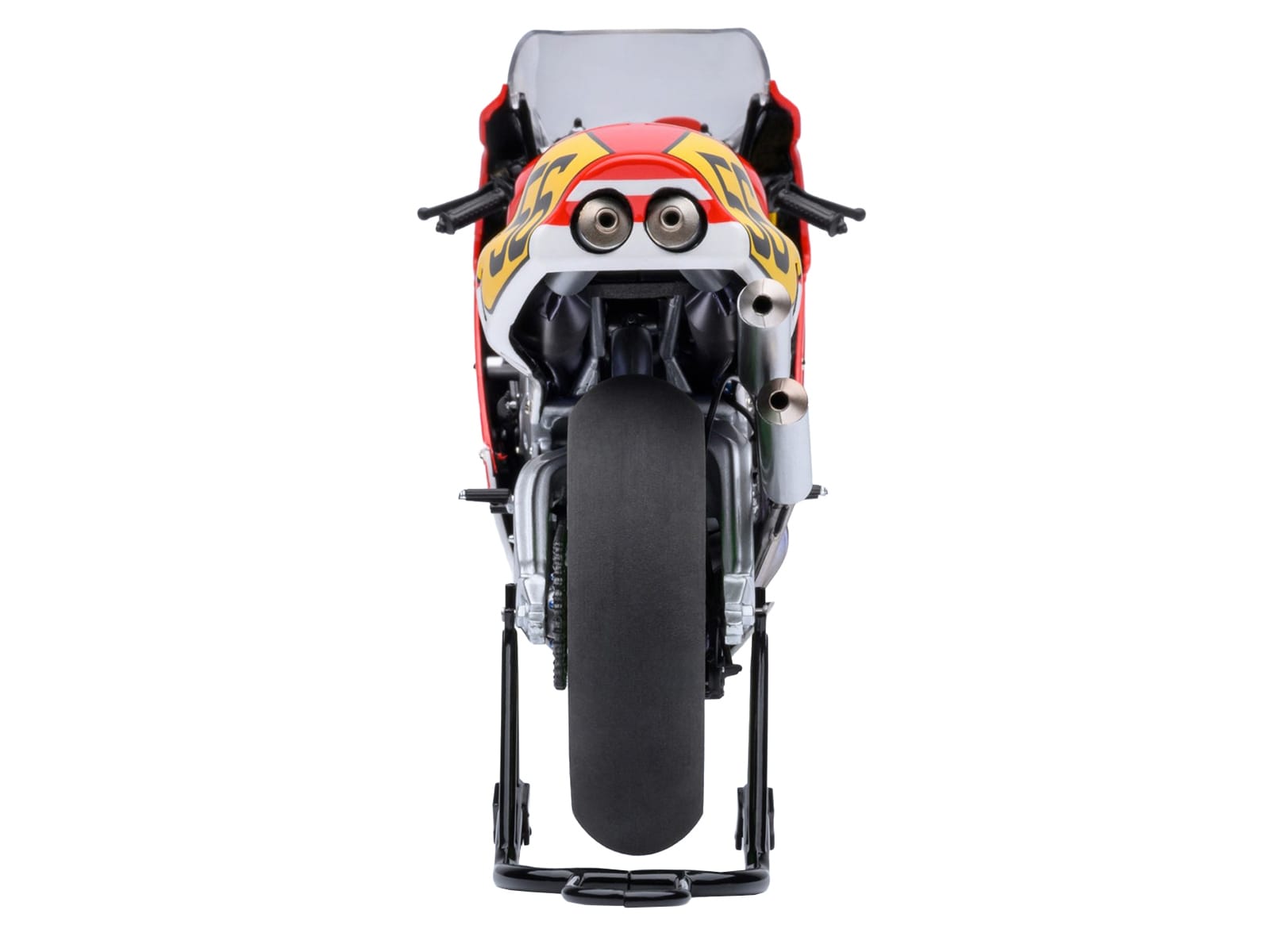 Honda NSR500 WGP500 Motorcycle #56 Red and White with Helmet "Baribari Legend" (1986) OVA 1/12 Model by Autoart - Image 4