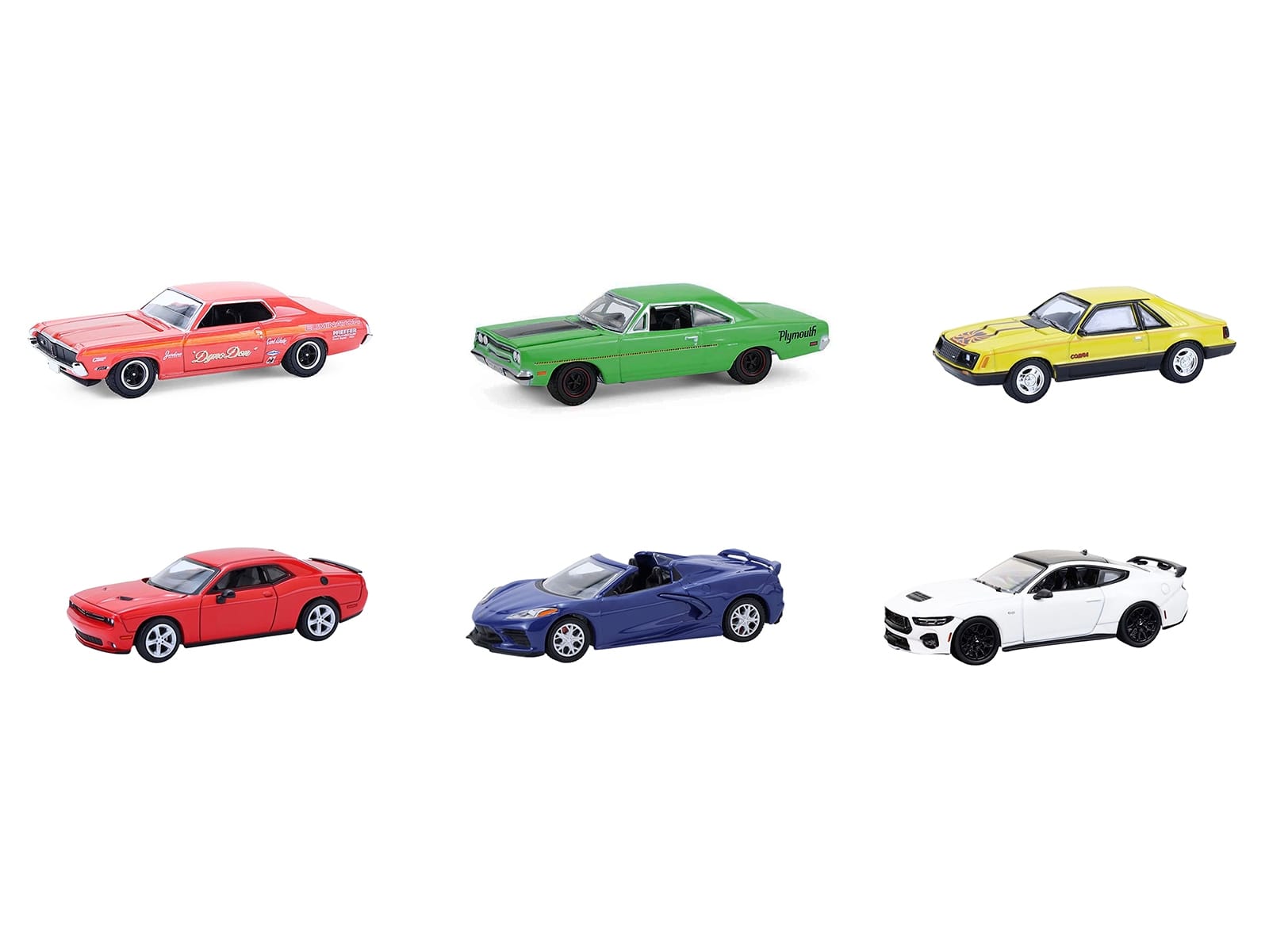 "GreenLight Muscle" Series 30 Set of 6 pieces 1/64 Diecast Model Cars by Greenlight - Image 2