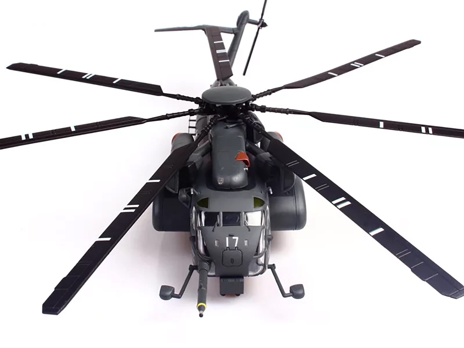Sikorsky MH-53E Sea Dragon Helicopter "United States Navy Blackhawks Tail Number 17" Dark Gray 1/72 Diecast Model by Panzerkampf - Image 2