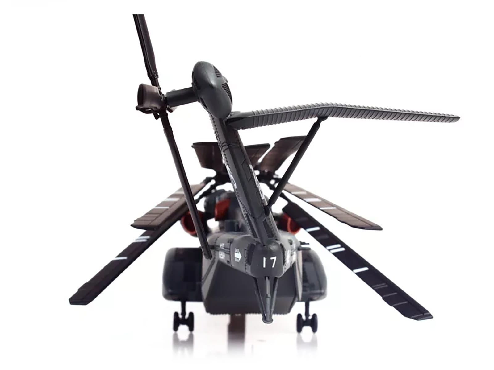 Sikorsky MH-53E Sea Dragon Helicopter "United States Navy Blackhawks Tail Number 17" Dark Gray 1/72 Diecast Model by Panzerkampf - Image 4