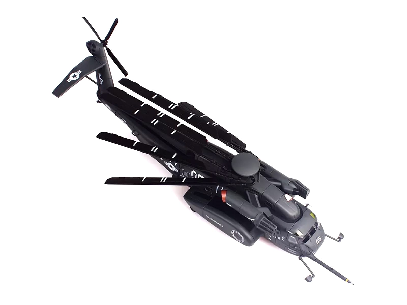 Sikorsky MH-53E Sea Dragon Helicopter "United States Navy Blackhawks Tail Number 05" Dark Gray 1/72 Diecast Model by Panzerkampf - Image 2
