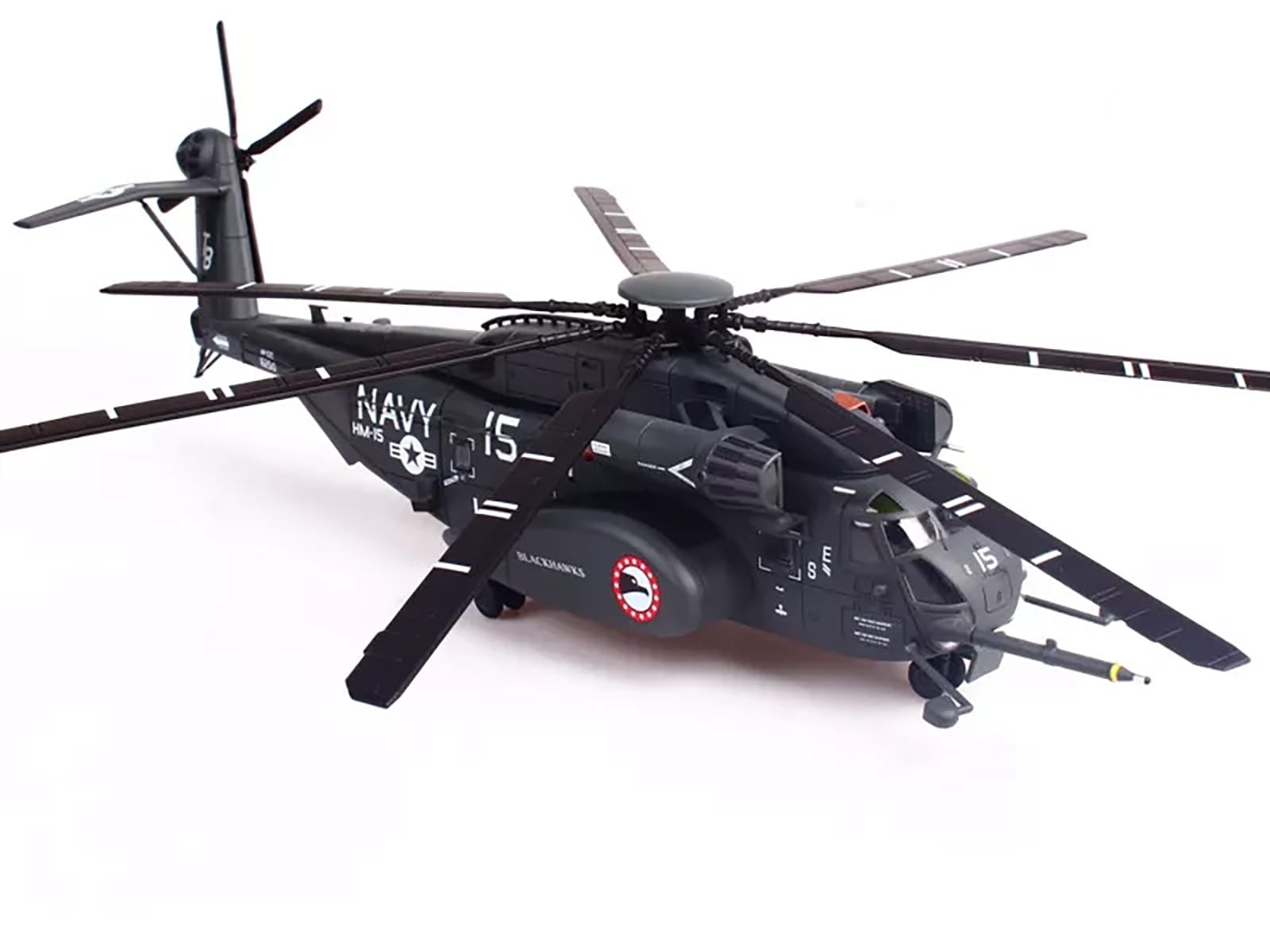 Sikorsky MH-53E Sea Dragon Helicopter "United States Navy Blackhawks Tail Number 15" Dark Gray 1/72 Diecast Model by Panzerkampf - Image 2