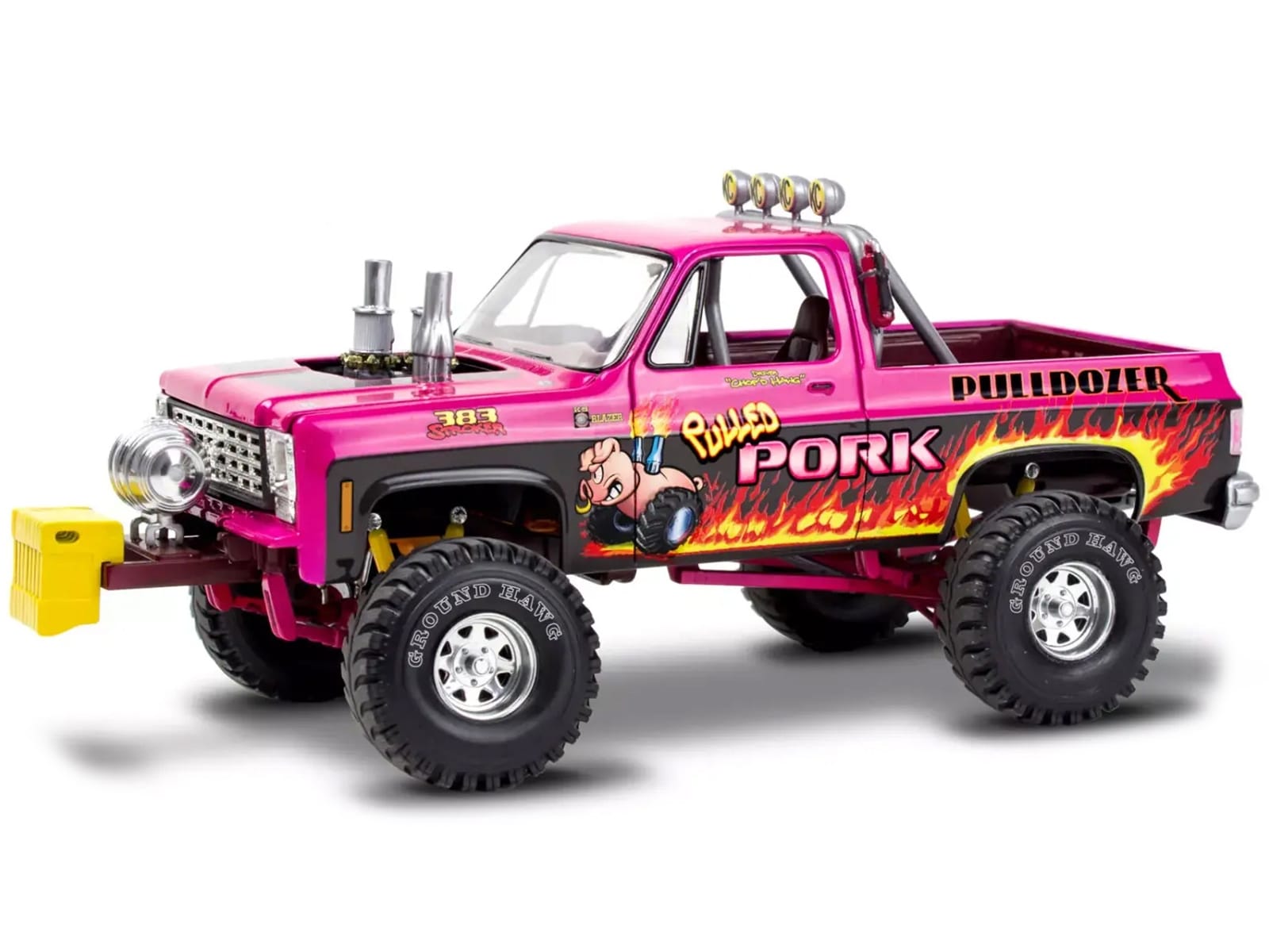 Level 4 Model Kit 1978 Chevrolet Blazer Pickup Truck "Pulled Pork Pulldozer" 1/24 Scale Model by Revell - Image 2