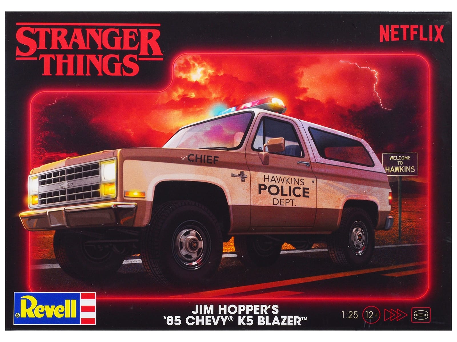 Level 4 Model Kit Jim Hopper's 1985 Chevrolet K5 Blazer "Stranger Things" (2016-Current) TV Series 1/25 Scale Model by Revell - Image 4