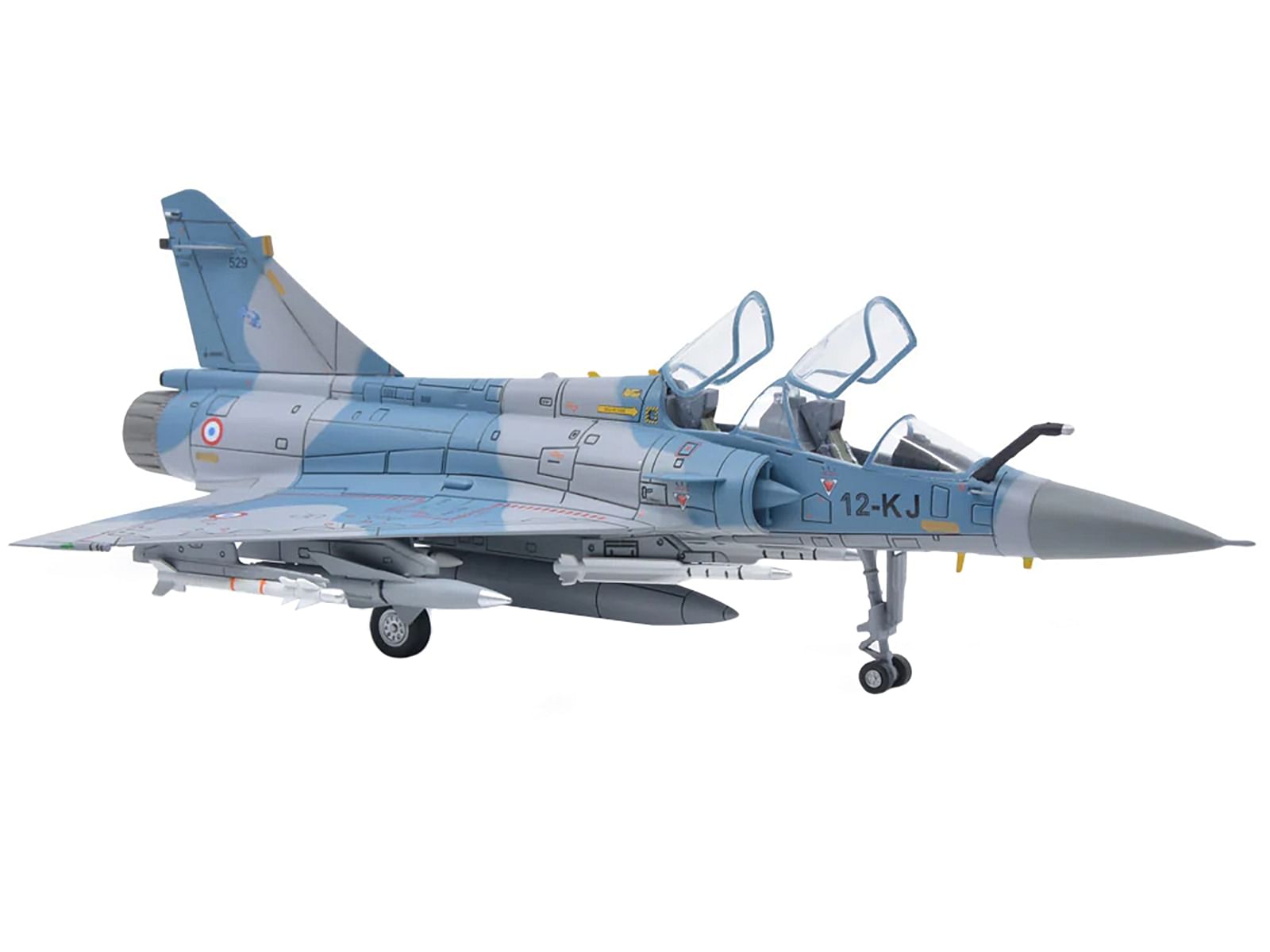 Dassault Mirage 2000B Fighter Plane Blue Camouflage Missile