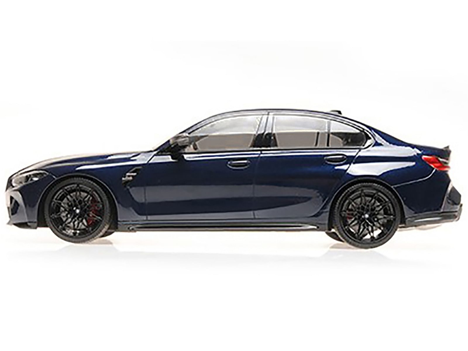 2020 BMW M3 Blue Metallic with Carbon Top Limited Edition to 740 pieces Worldwide 1/18 Diecast Model Car by Minichamps