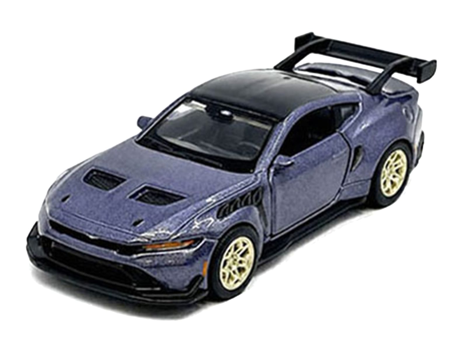 2025 Ford Mustang GTD Purple Metallic with Black Top "Speed Icons" Series 1/64 Diecast Model Car by Maisto - Image 2