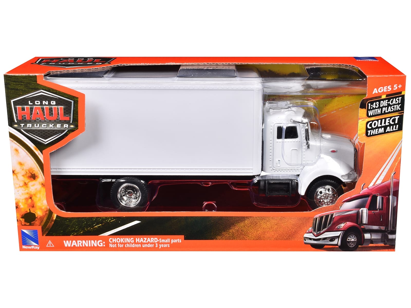 Peterbilt Utility 335 Box Truck White 1/43 Diecast Model by New Ray - Image 3