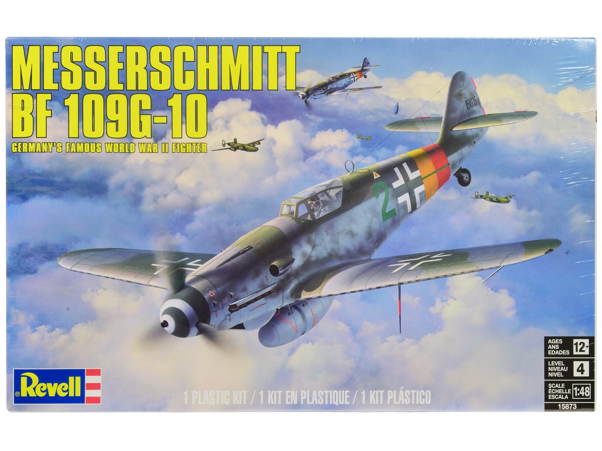 Level 4 Model Kit Messerschmitt Bf 109G-10 Fighter Aircraft "Germany's Famous World War II Fighter" 1/48 Scale Model by Revell - Image 3