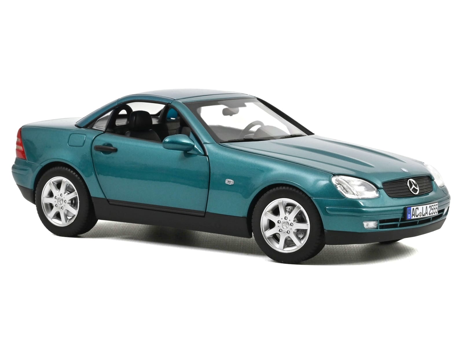 1996 Mercedes-Benz SLK Convertible Vivianit Green Metallic 1/18 Diecast Model Car by Norev - Image 2