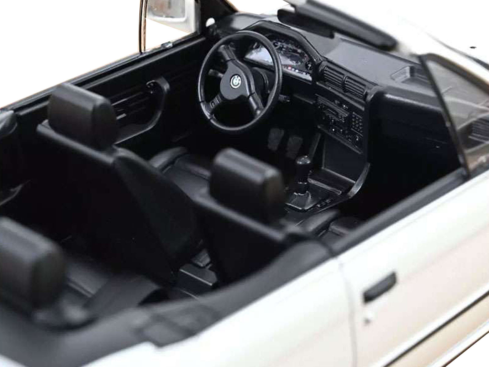1991 BMW 325i Cabriolet Alpine White 1/18 Diecast Model Car by Norev - Image 2