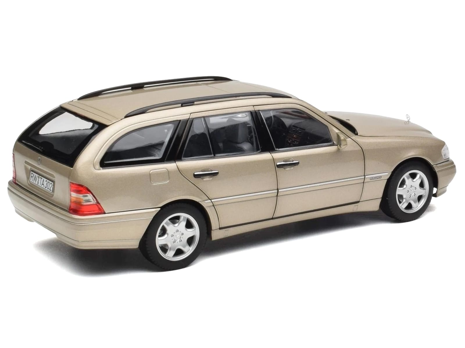 1997 Mercedes-Benz C-Class T-Model Smoke Silver Metallic 1/18 Diecast Model Car by Norev - Image 5