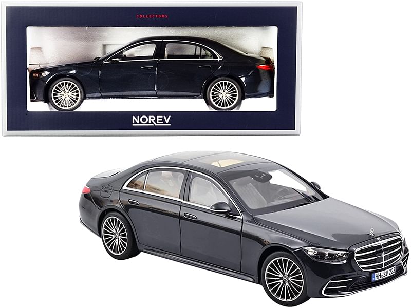 2021 Mercedes Benz S-Class AMG-Line Dark Blue Metallic 1/18 Diecast Model Car by Norev