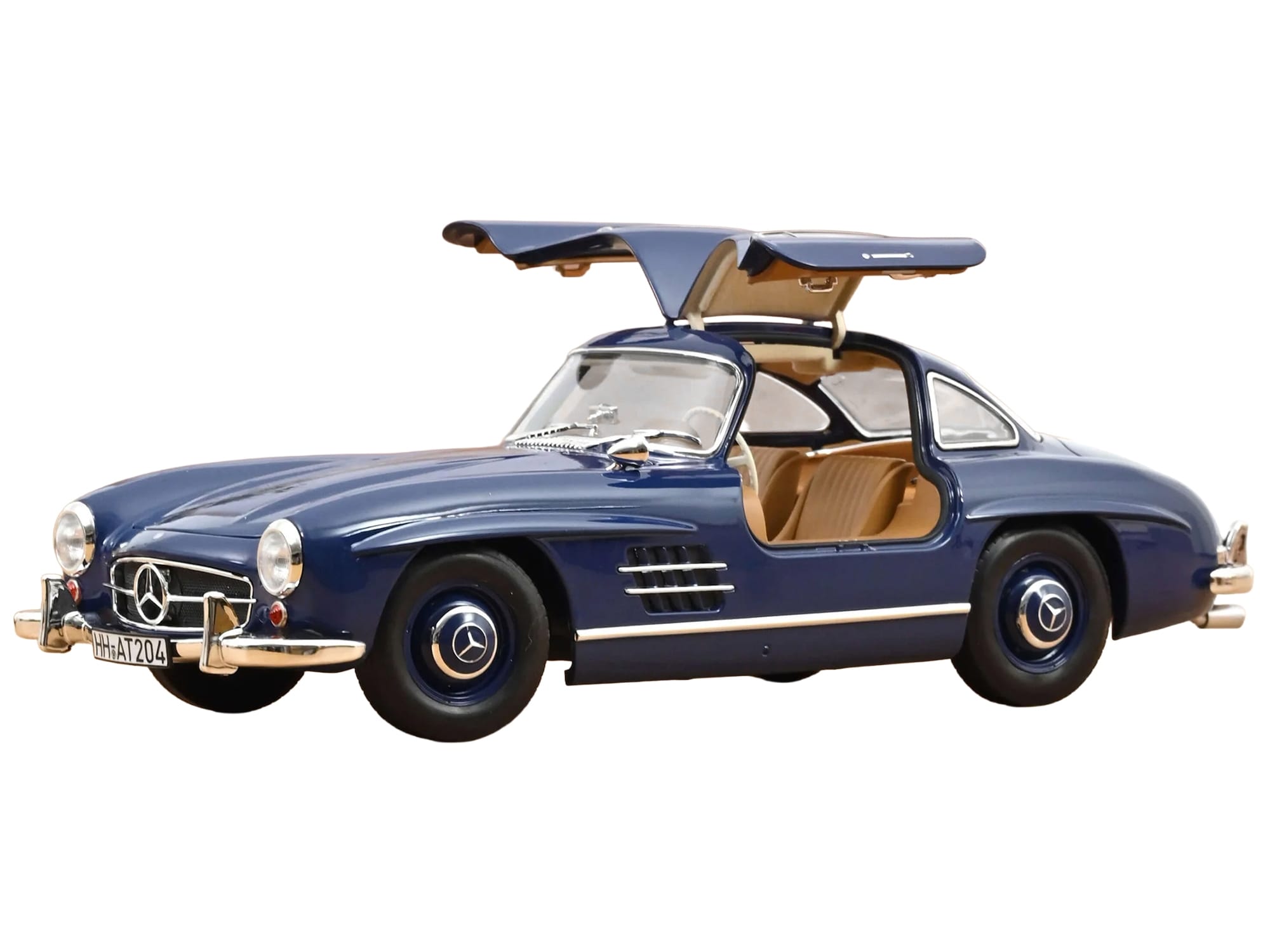 1954 Mercedes-Benz 300 SL Blue 1/18 Diecast Model Car by Norev - Image 2