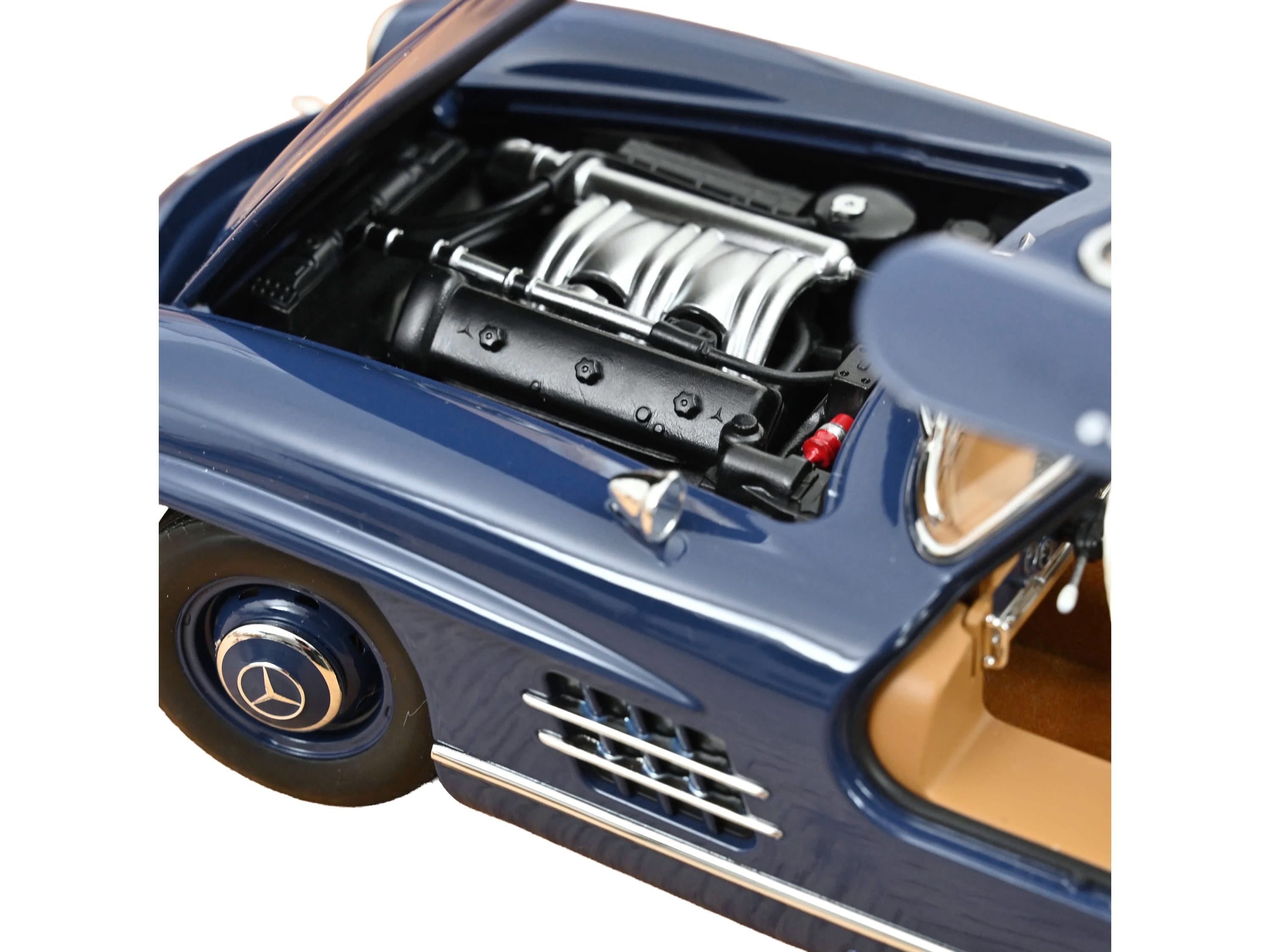 1954 Mercedes-Benz 300 SL Blue 1/18 Diecast Model Car by Norev - Image 3