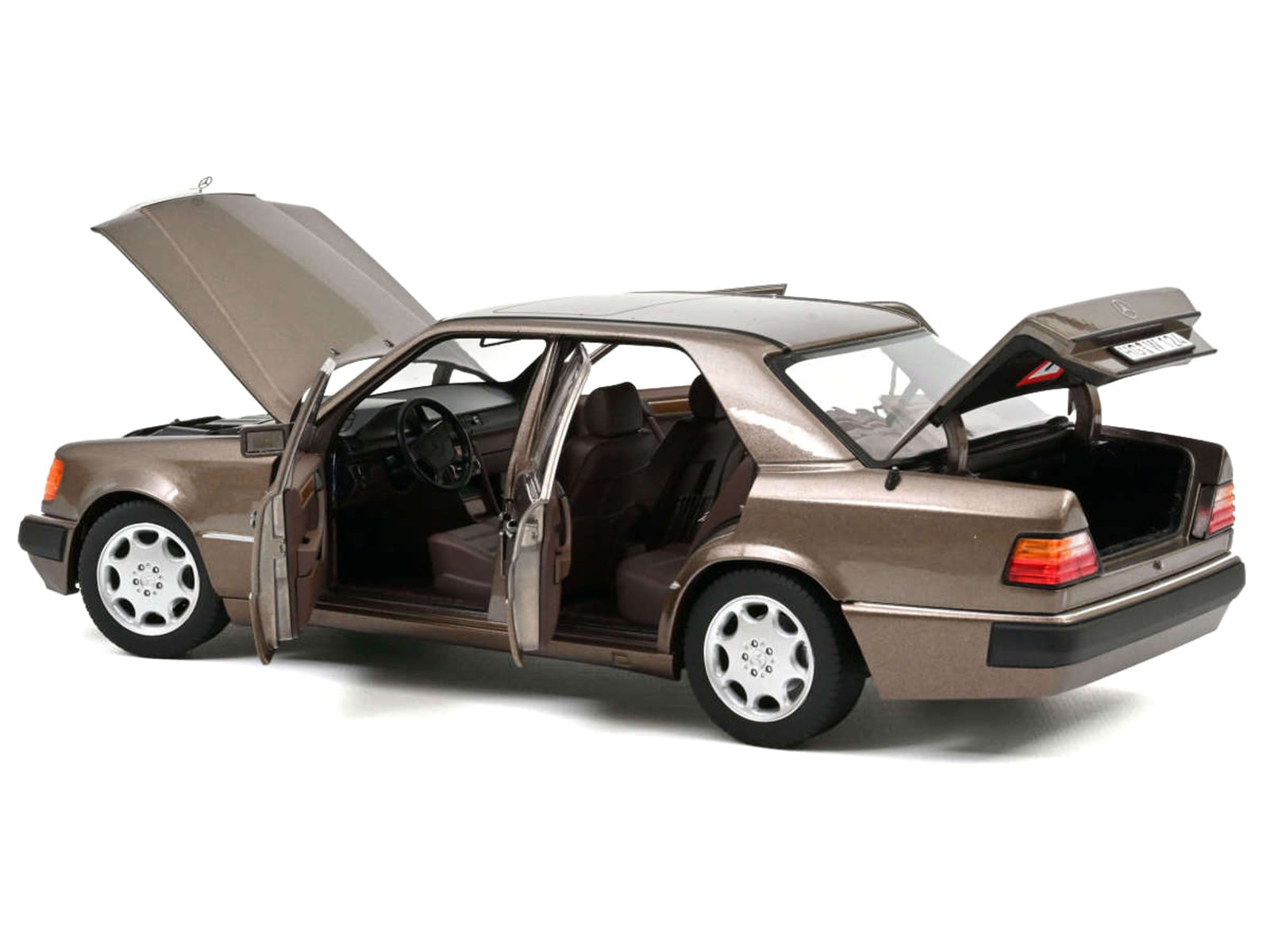 1990 Mercedes-Benz 500 E Impala Brown Metallic 1/18 Diecast Model Car by Norev - Image 2