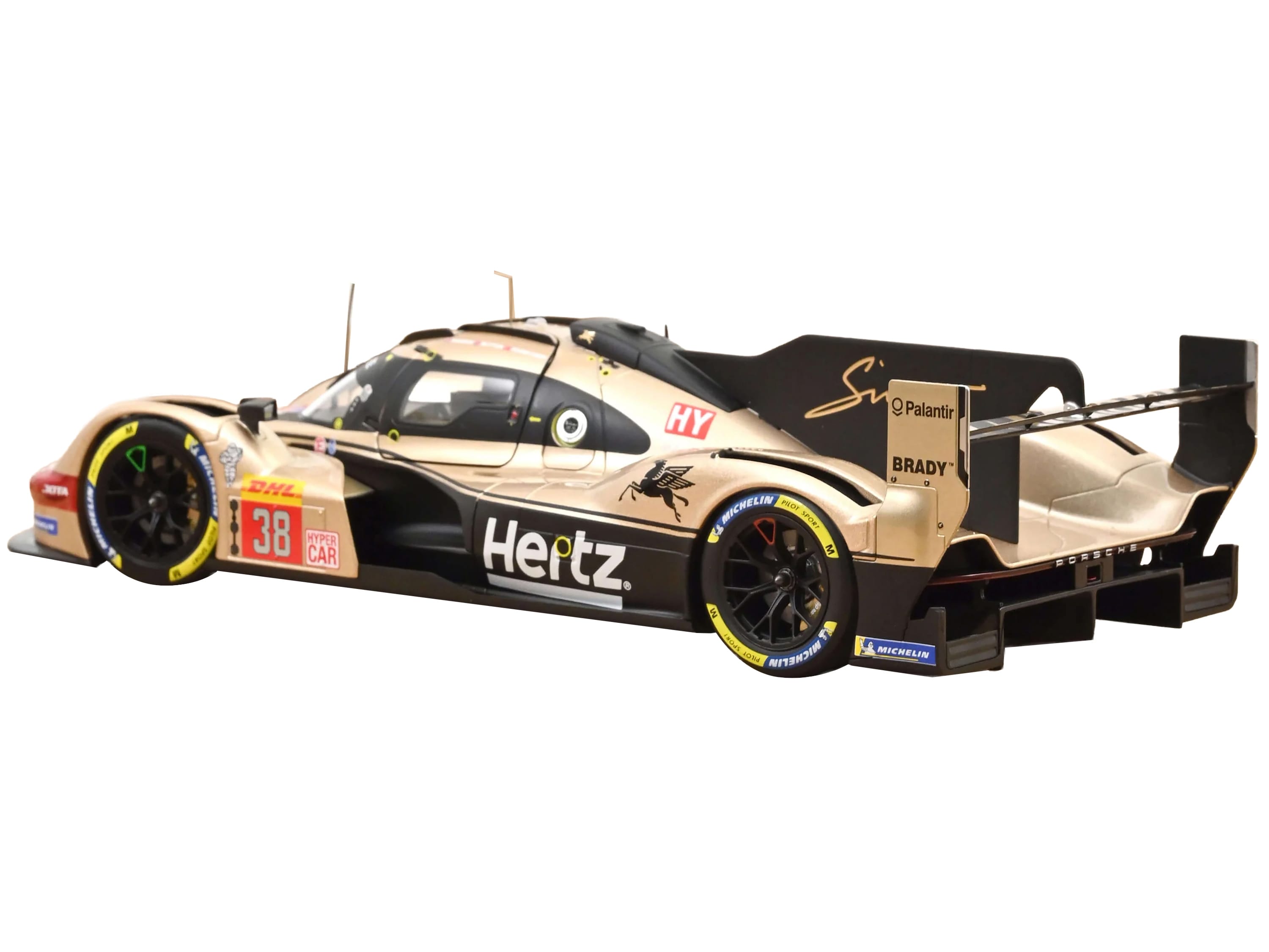 Porsche 963 #38 Jenson Button - Phil Hanson - Oliver Rasmussen "Hertz Team Jota" "Lone Star Le Mans" (2024) 1/18 Diecast Model Car by Norev - Image 3