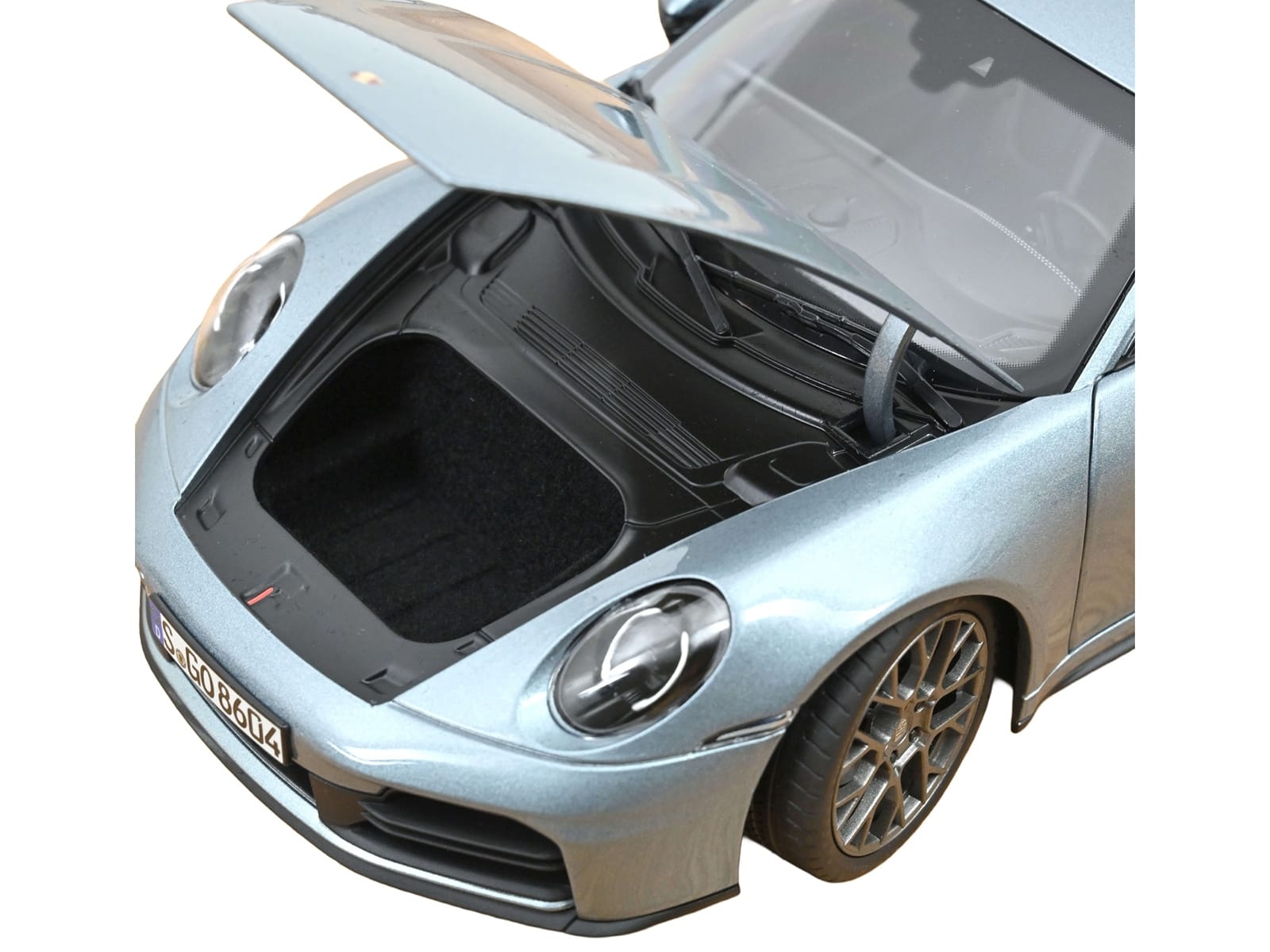 2024 Porsche 911 Carrera Polar Silver Metallic 1/18 Diecast Model Car by Norev - Image 3