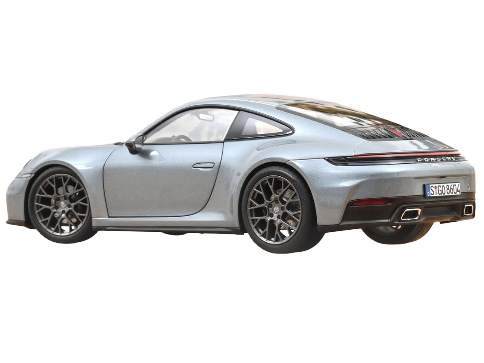 2024 Porsche 911 Carrera Polar Silver Metallic 1/18 Diecast Model Car by Norev - Image 5