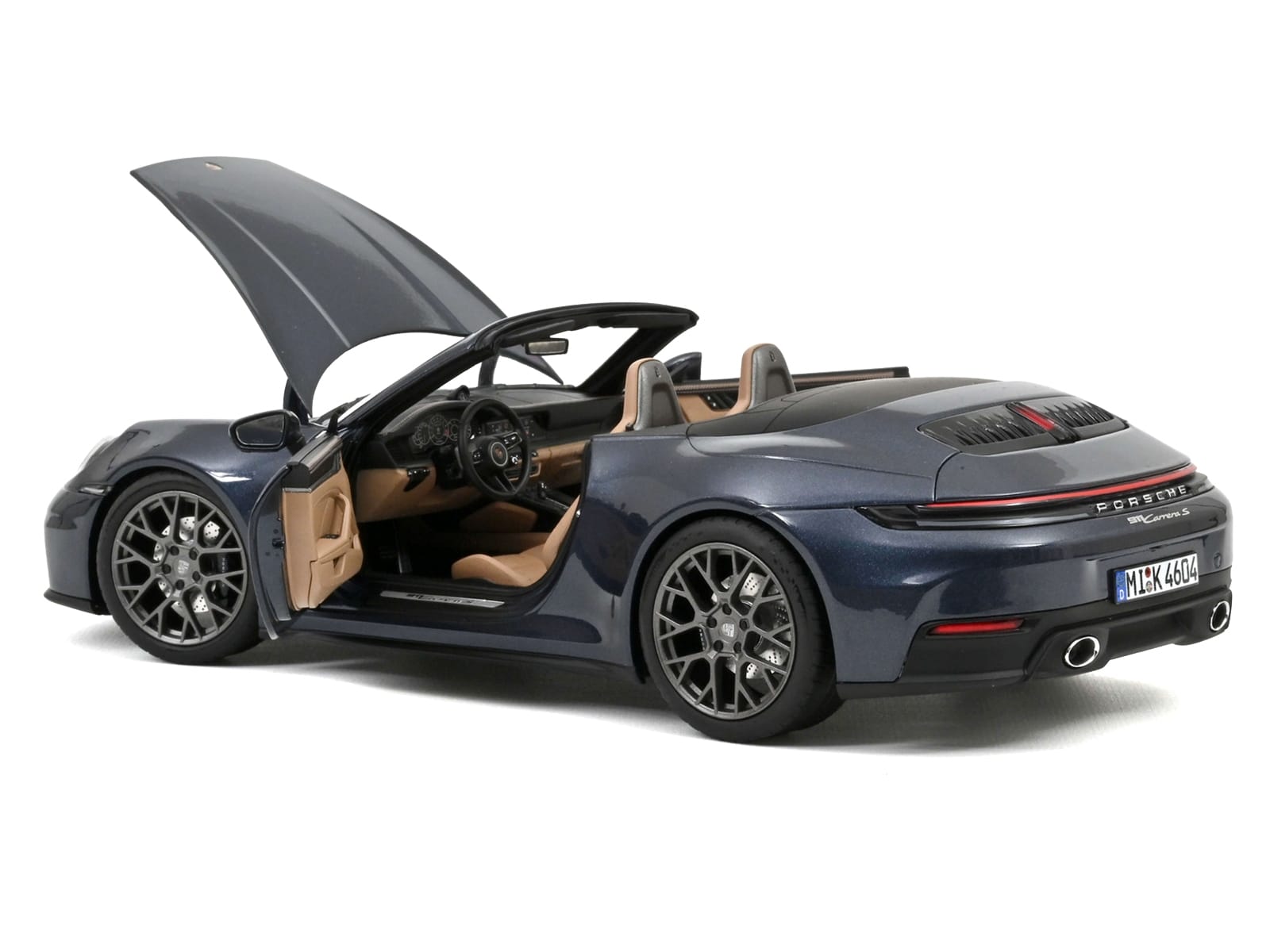 2024 Porsche 911 Carrera S Cabriolet Yachting Blue Metallic 1/18 Diecast Model Car by Norev - Image 2