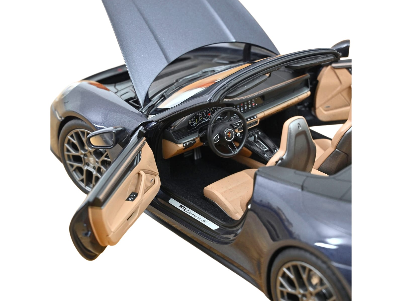2024 Porsche 911 Carrera S Cabriolet Yachting Blue Metallic 1/18 Diecast Model Car by Norev - Image 4
