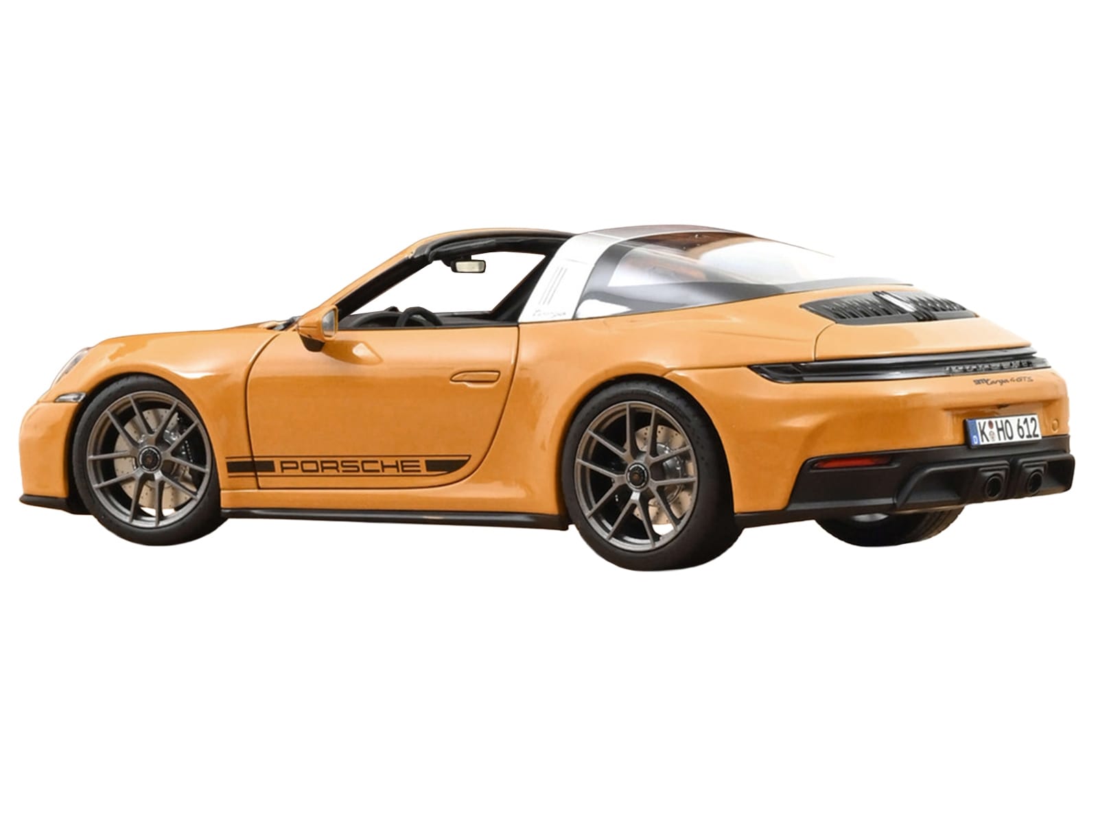 2024 Porsche 911 Targa Bahama Yellow with Black Stripes 1/18 Diecast Model Car by Norev - Image 5