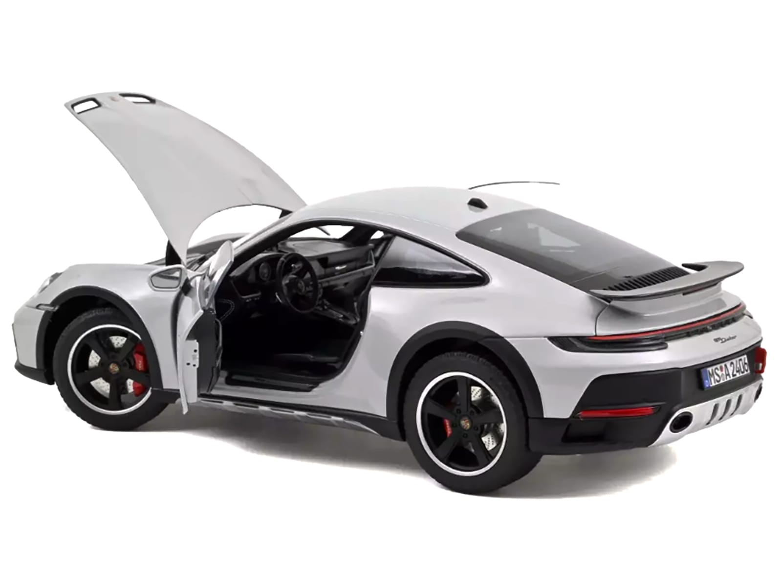 2023 Porsche 911 Dakar Ice Gray Metallic 1/18 Diecast Model Car by Norev - Image 3