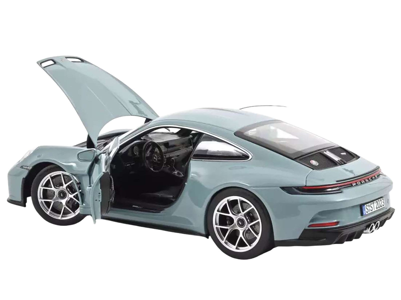 2023 Porsche 911 S/T Meissen Blue 1/18 Diecast Model Car by Norev - Image 4