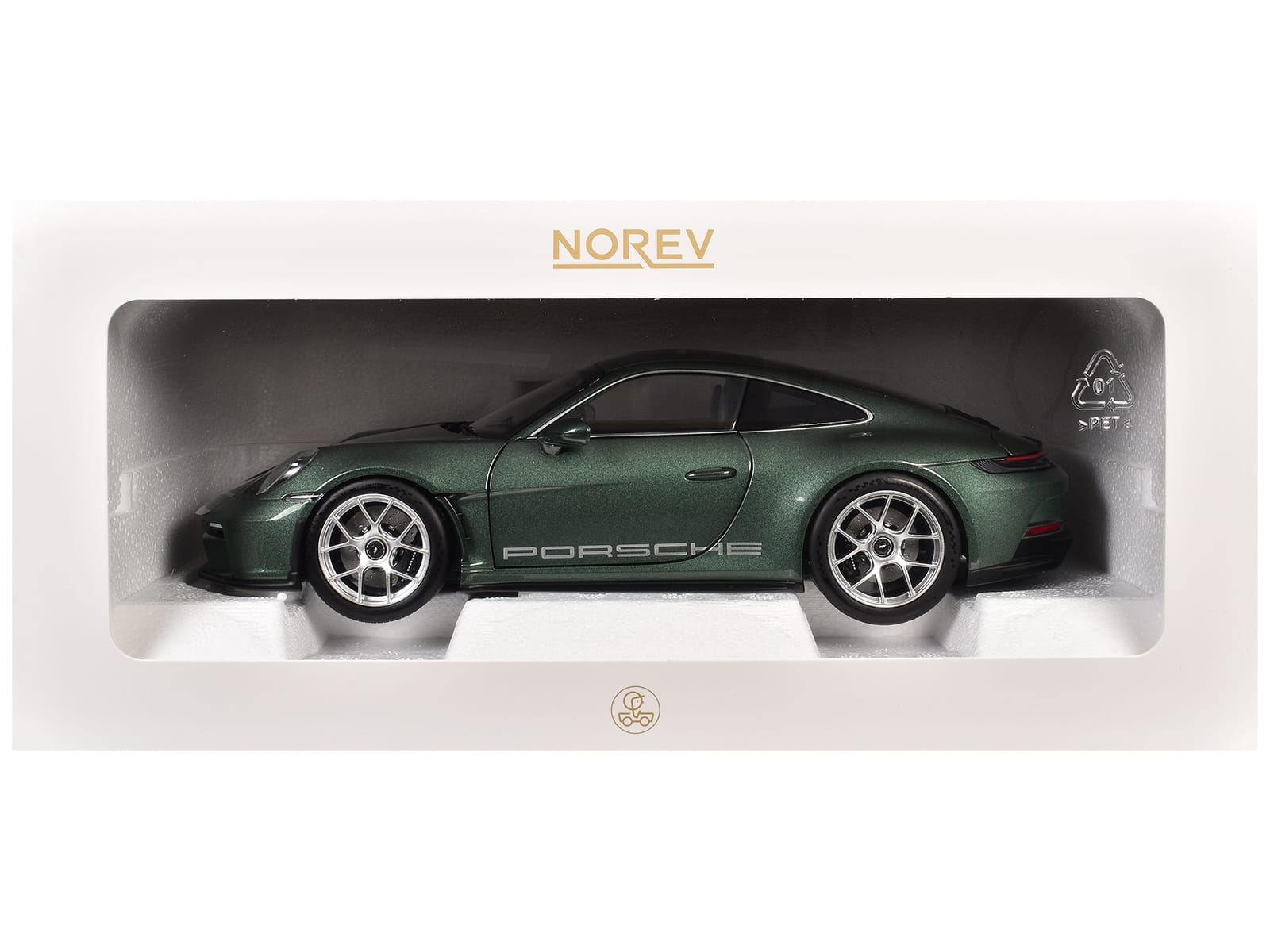 2023 Porsche 911 S/T Malachite Green Metallic 1/18 Diecast Model Car by Norev - Image 3