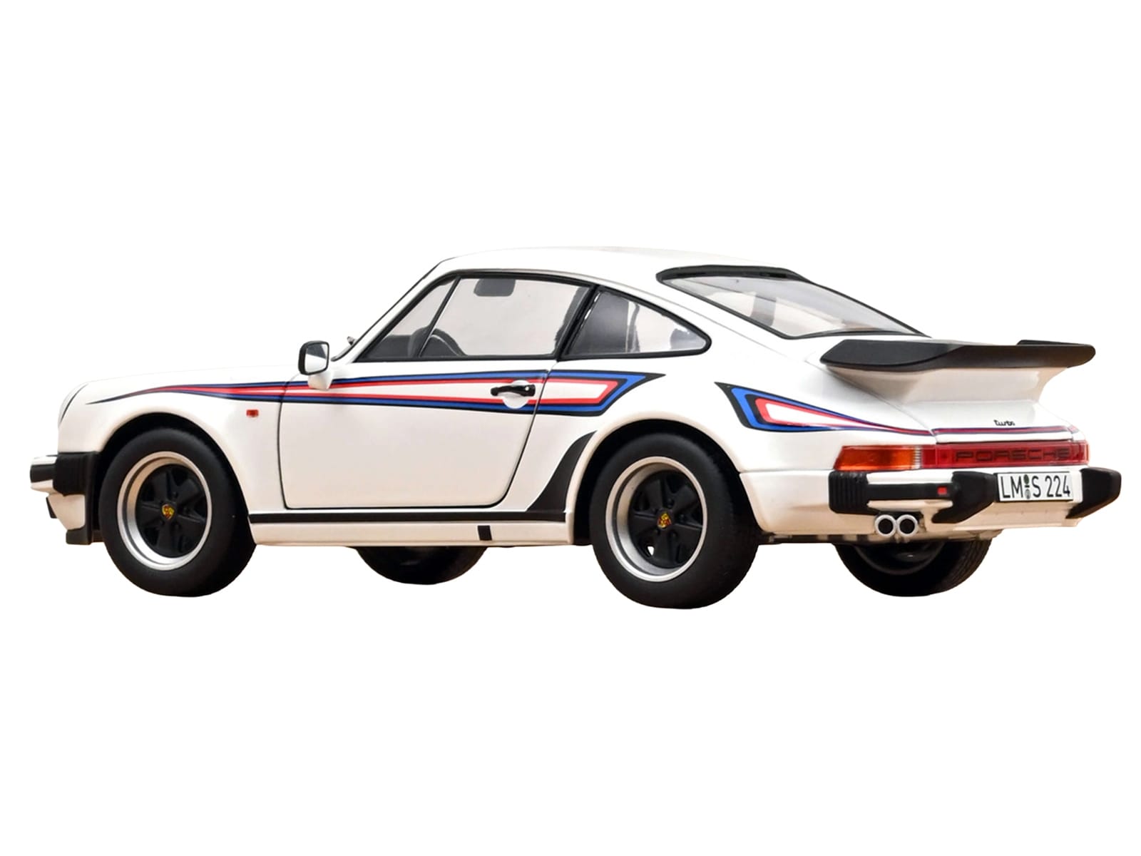 1980 Porsche 911 Turbo 3.3 White with Blue and Red Graphics 1/18 Diecast Model Car by Norev - Image 5
