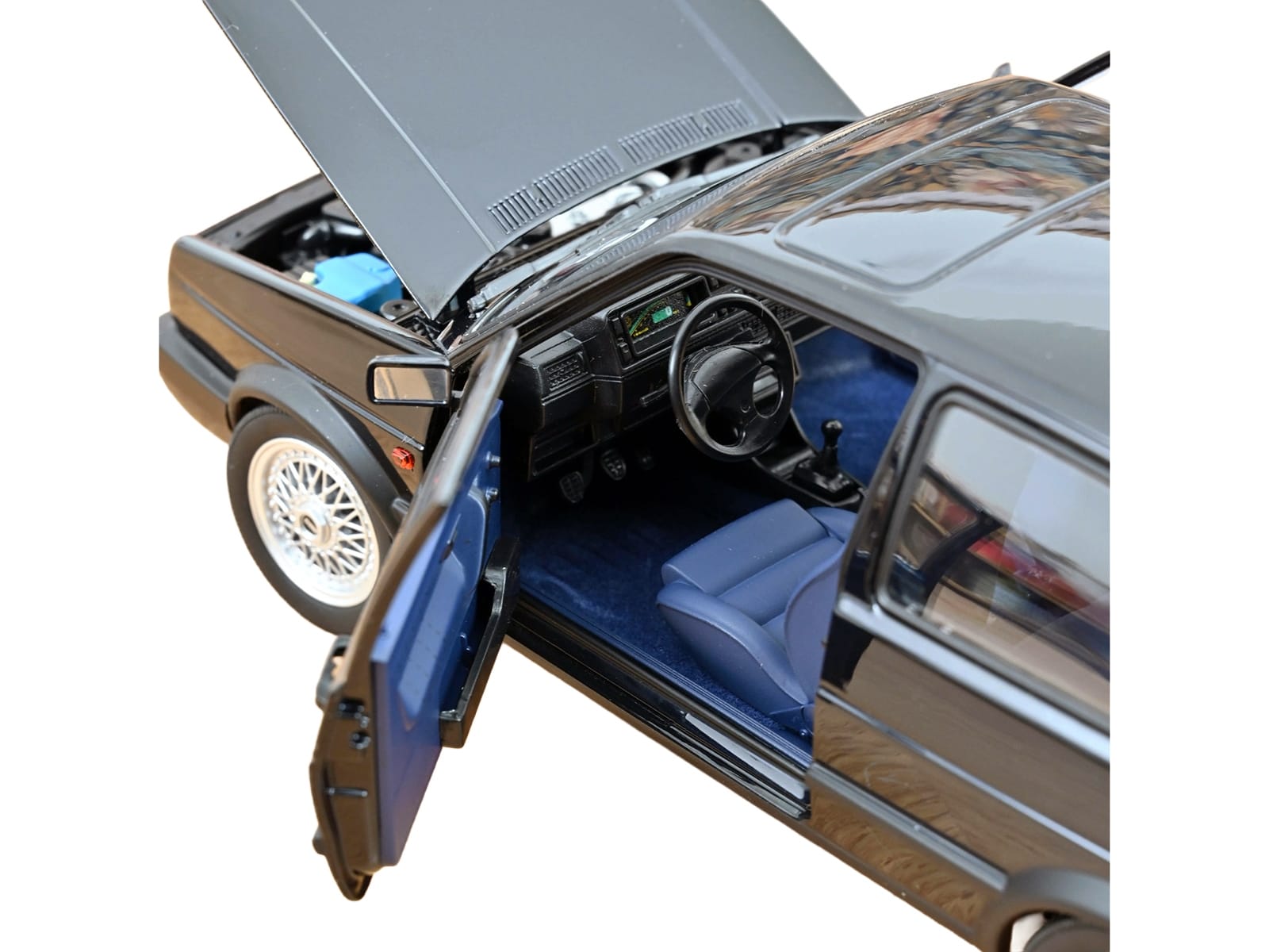 1991 Volkswagen Golf GTI Edition Blue Moonlight Blue Metallic 1/18 Diecast Model Car by Norev - Image 4