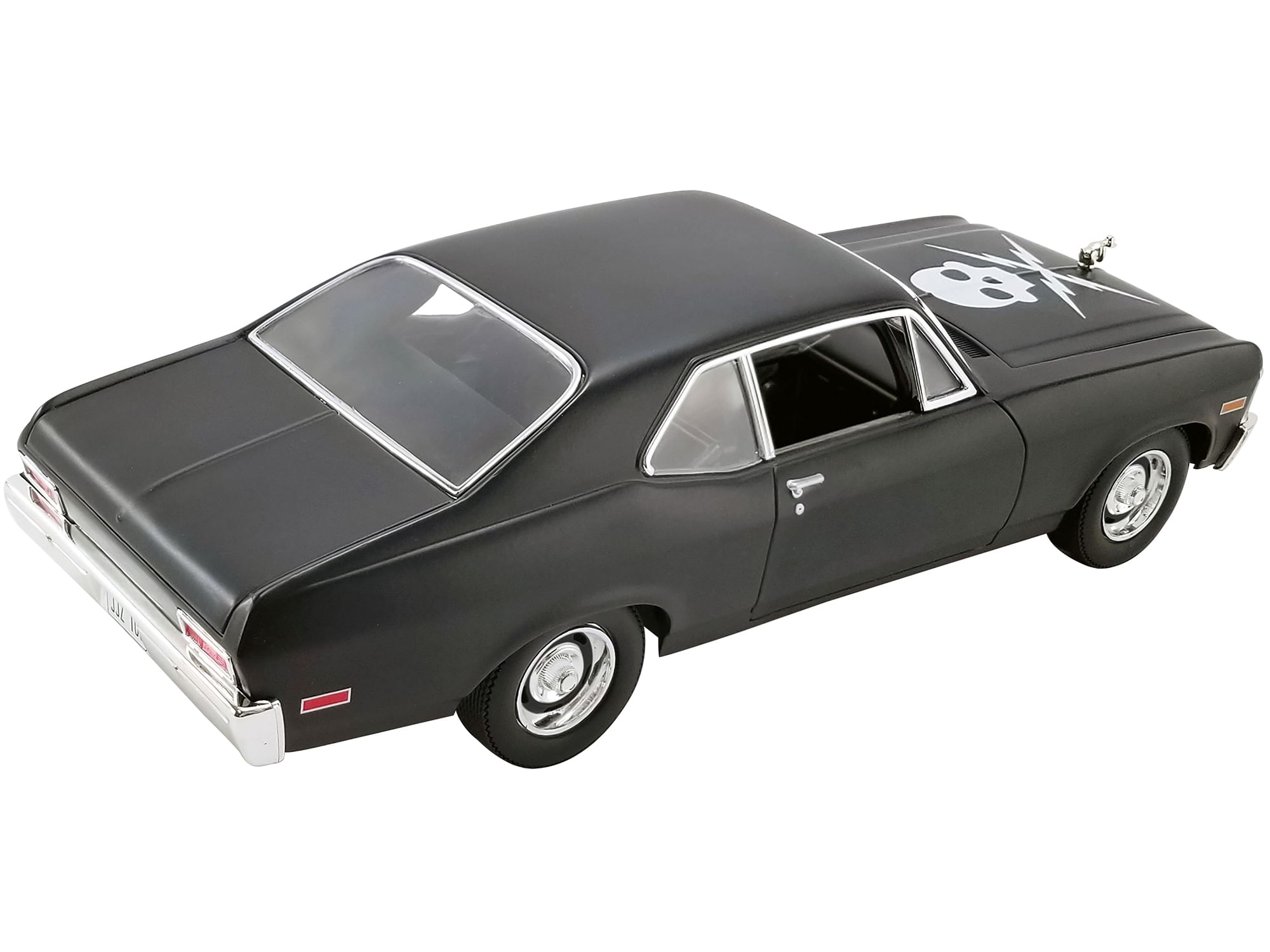 1971 Chevrolet Nova Matt Black "Death Proof" (2007) Movie Limited Edition to 792 pieces Worldwide 1/18 Diecast Model Car by GMP