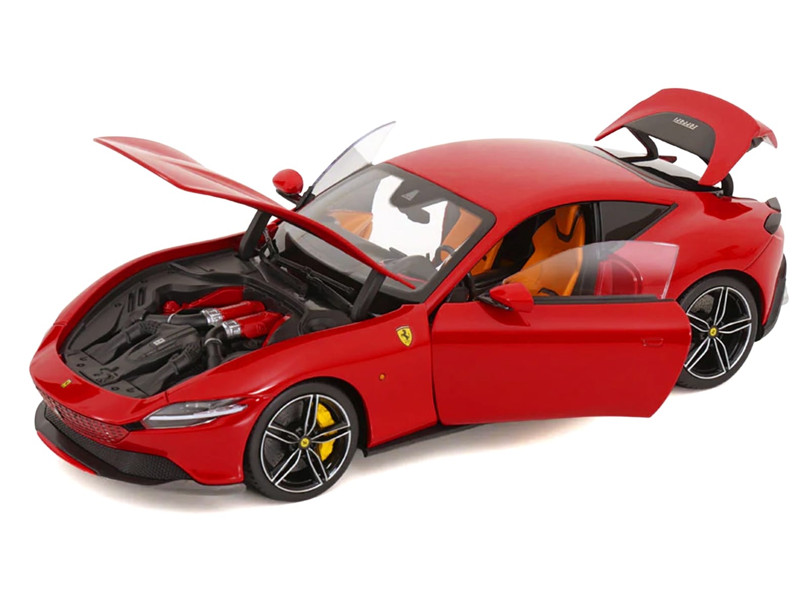 2019 Ferrari Roma Red with Orange Interior 1/18 Diecast Model Car by Polistil - Image 2