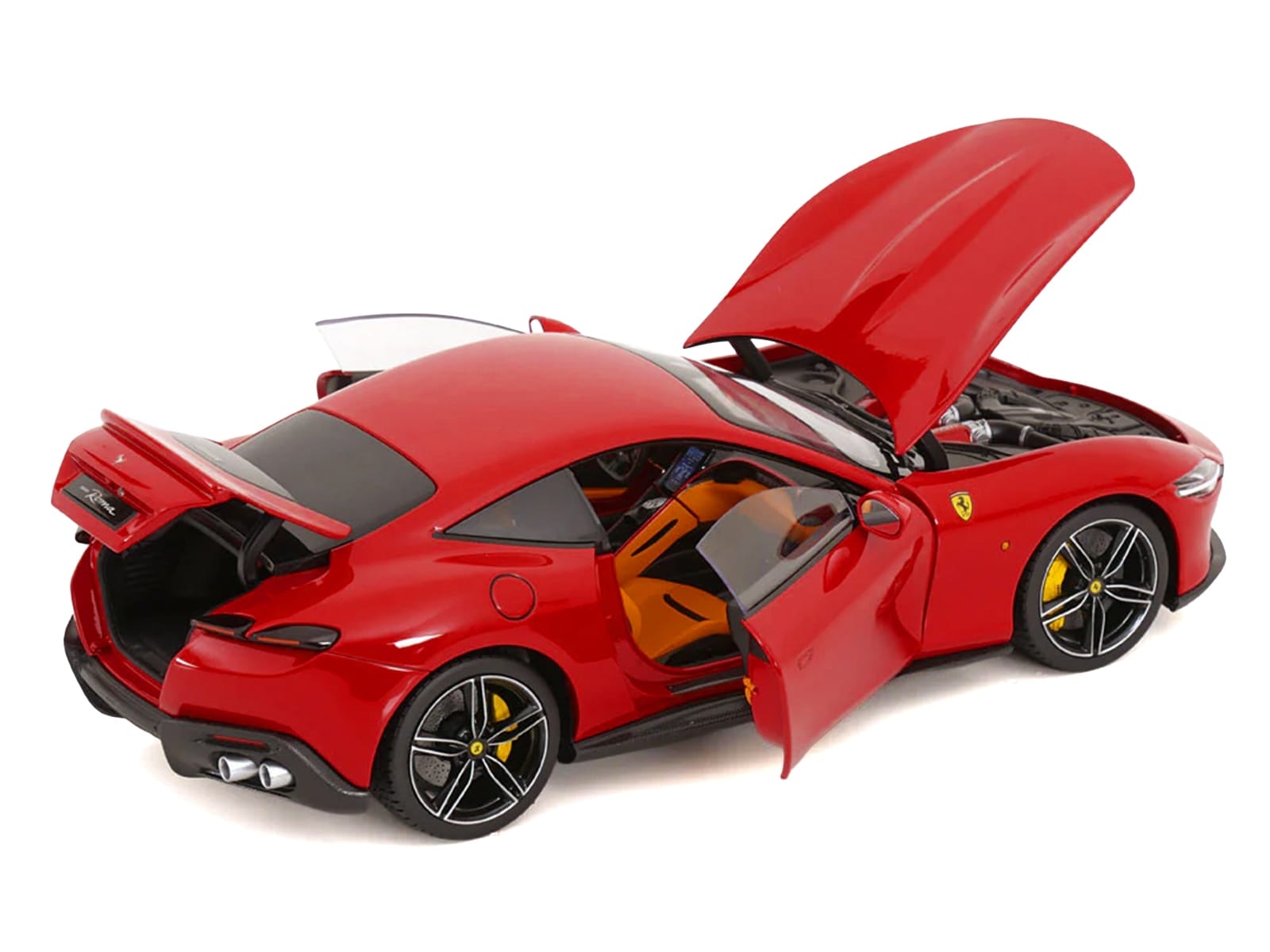 2019 Ferrari Roma Red with Orange Interior 1/18 Diecast Model Car by Polistil - Image 3