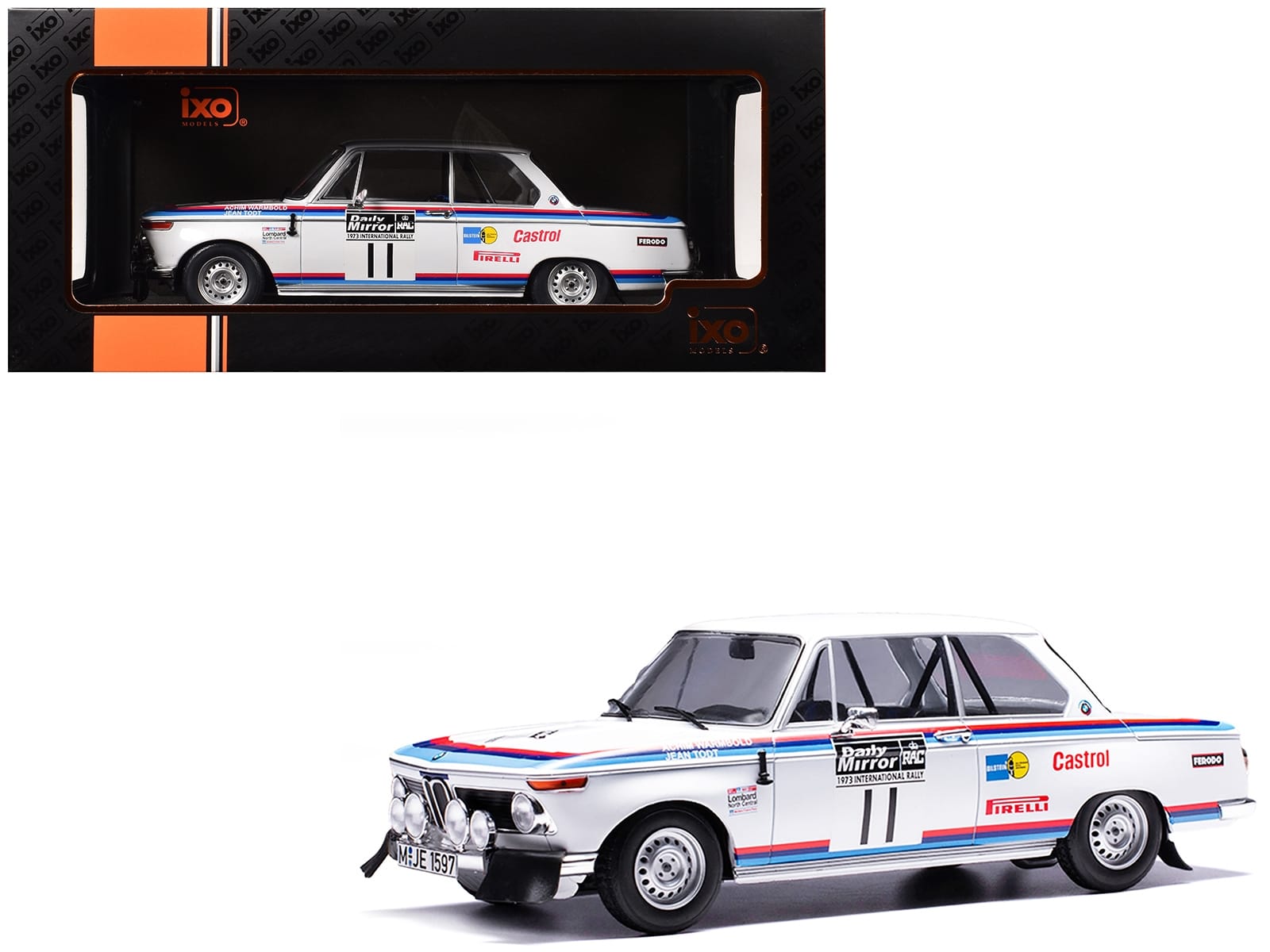 BMW 2002 #11 Achim Warmbold - Jean Todt "RAC Rally" (1973) 1/18 Diecast Model Car by IXO Models - Image 2
