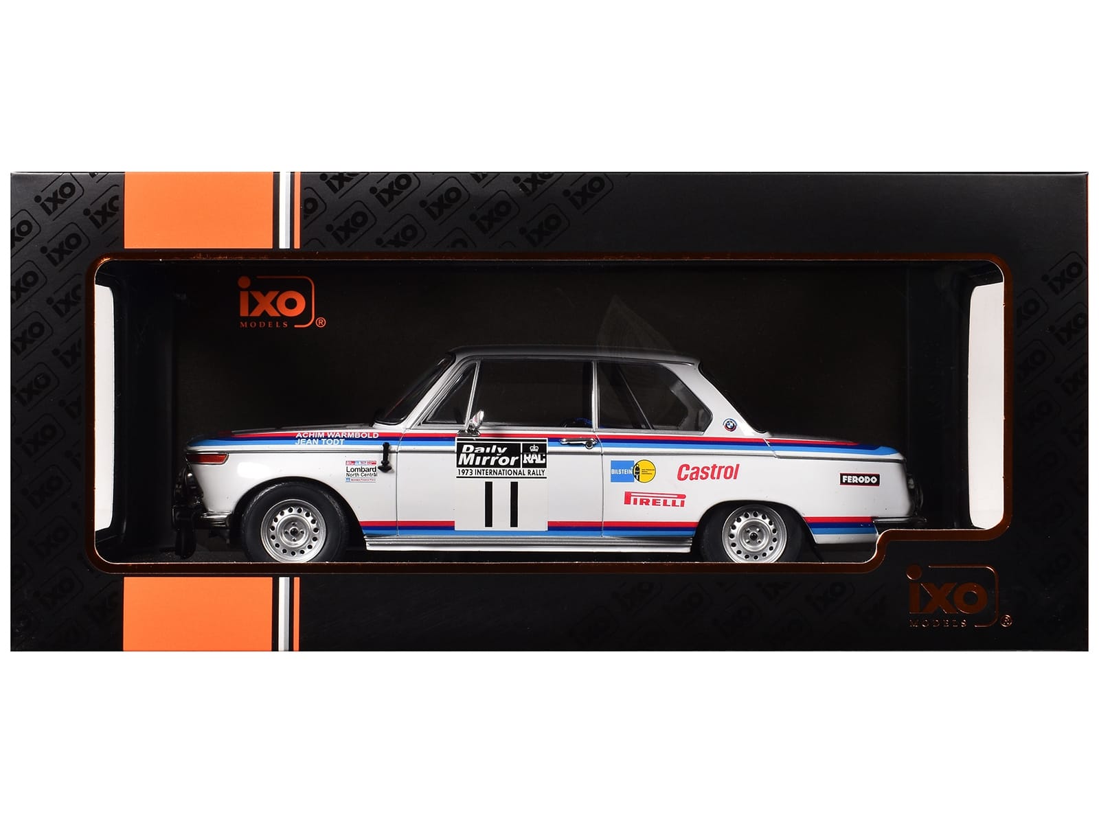 BMW 2002 #11 Achim Warmbold - Jean Todt "RAC Rally" (1973) 1/18 Diecast Model Car by IXO Models - Image 3