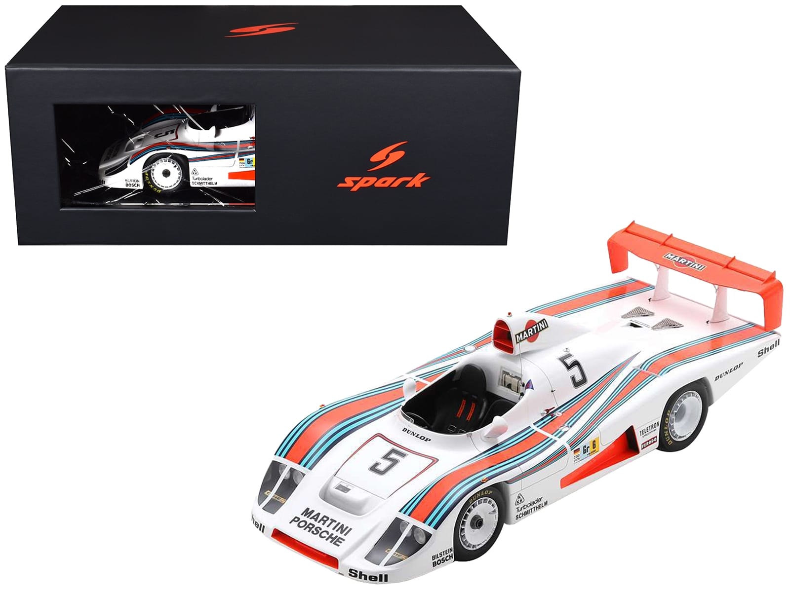 Porsche 936/78 #5 Jacky Ickx - Henri Pescarolo - Jochen Mass "Martini Racing Porsche System" "24 Hours of Le Mans" (1978) with Acrylic Display Case 1/18 Model Car by Spark - Image 4